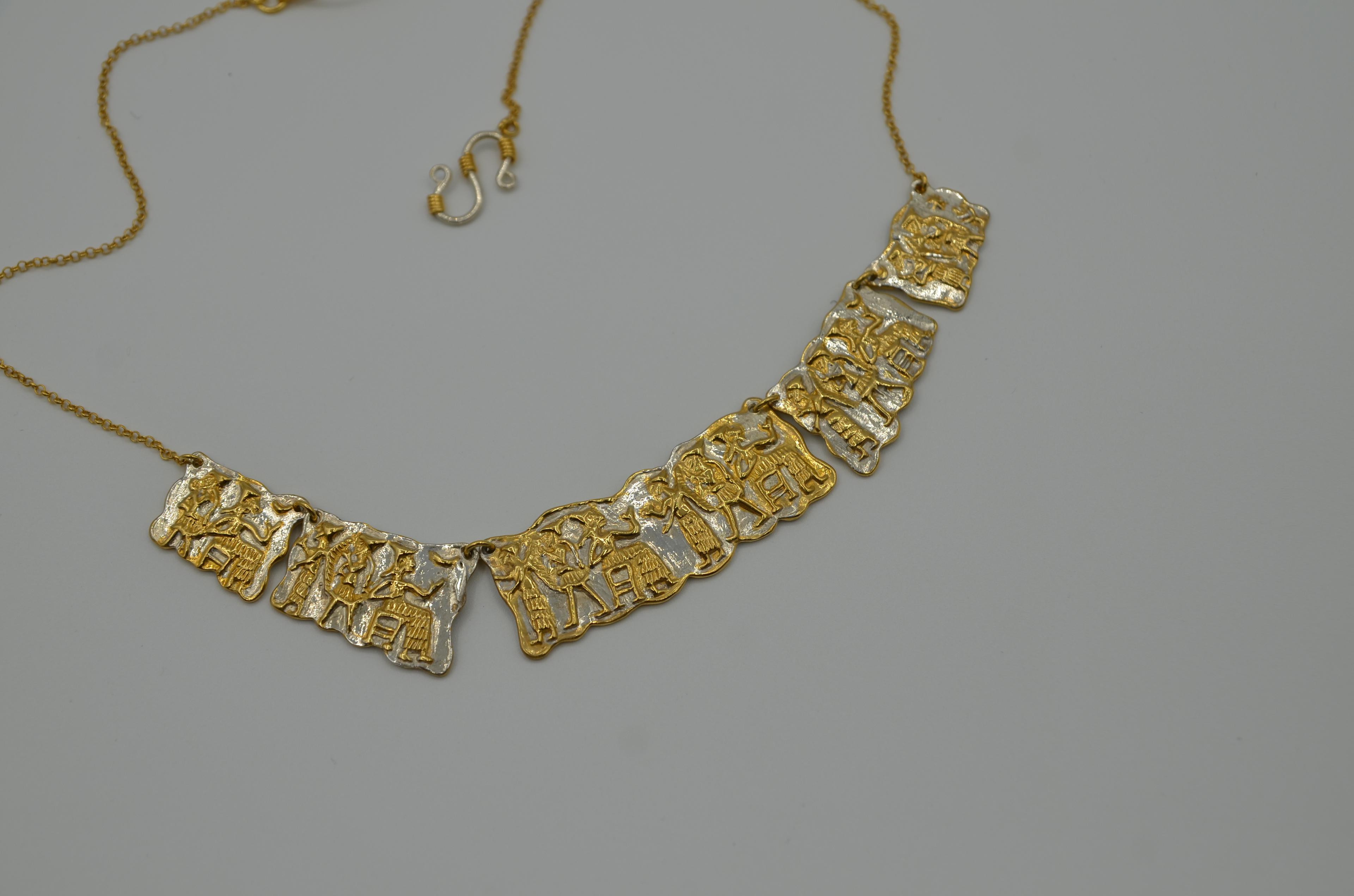 SİLİNDİR MÜHÜR KOLYE GOLD & WHİTE