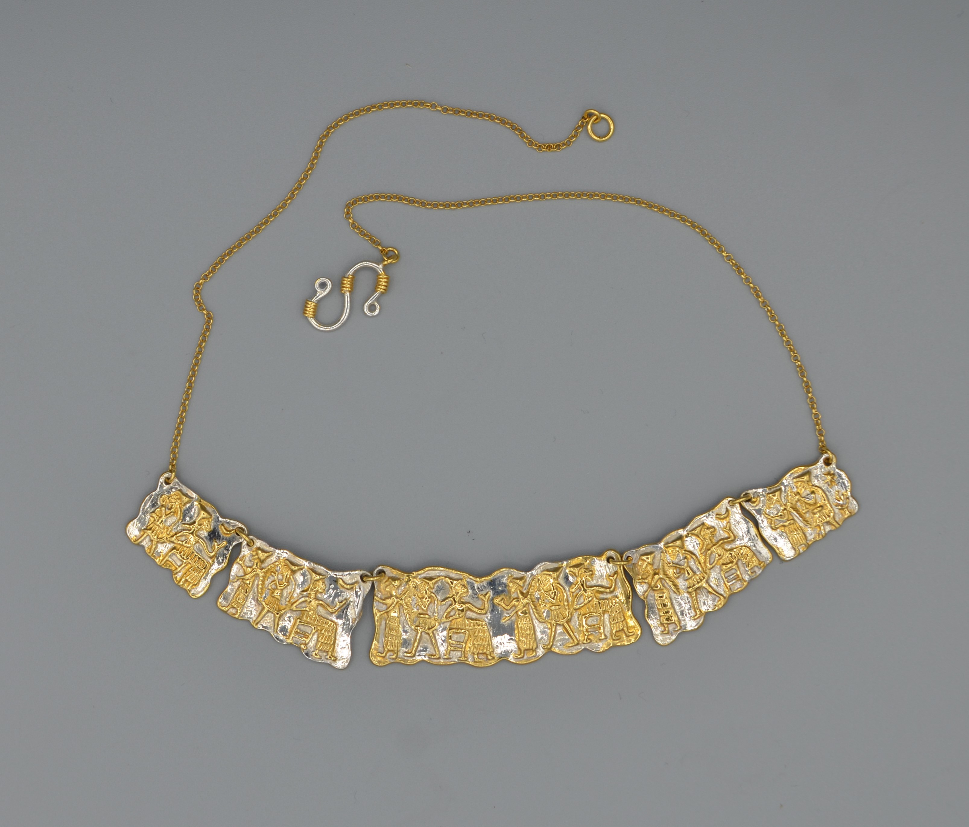 SİLİNDİR MÜHÜR KOLYE GOLD & WHİTE