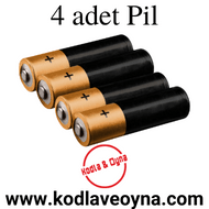 4 Adet Alkalin Pil