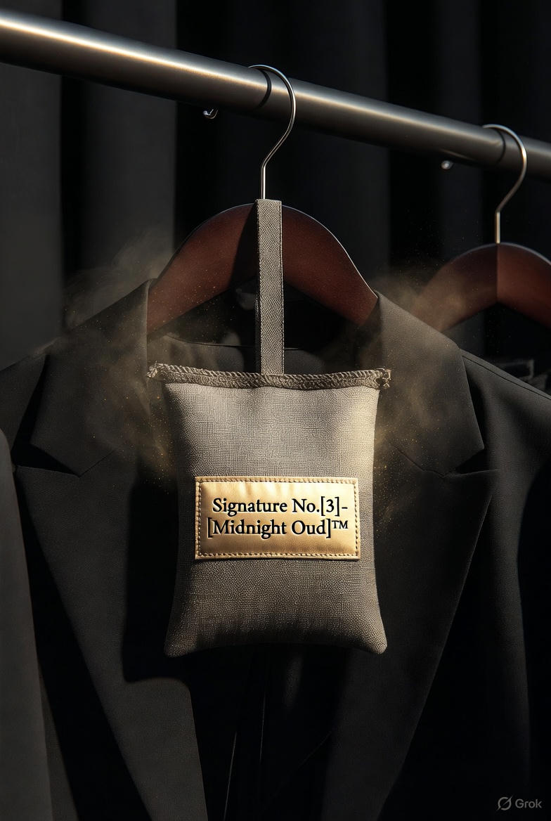 Signature No.3 - Midnight Oud™ I Otomobil, Araç & Ev, Ortam Kokusu I Tılsım Kese Deri Askılık 