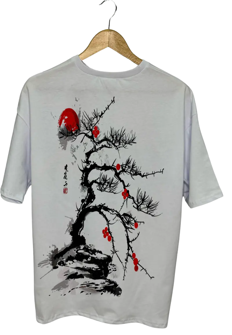 Cherry Blossom Tree Tişört: Tomris DTG Baskı - Kiraz Çiçeklerinin