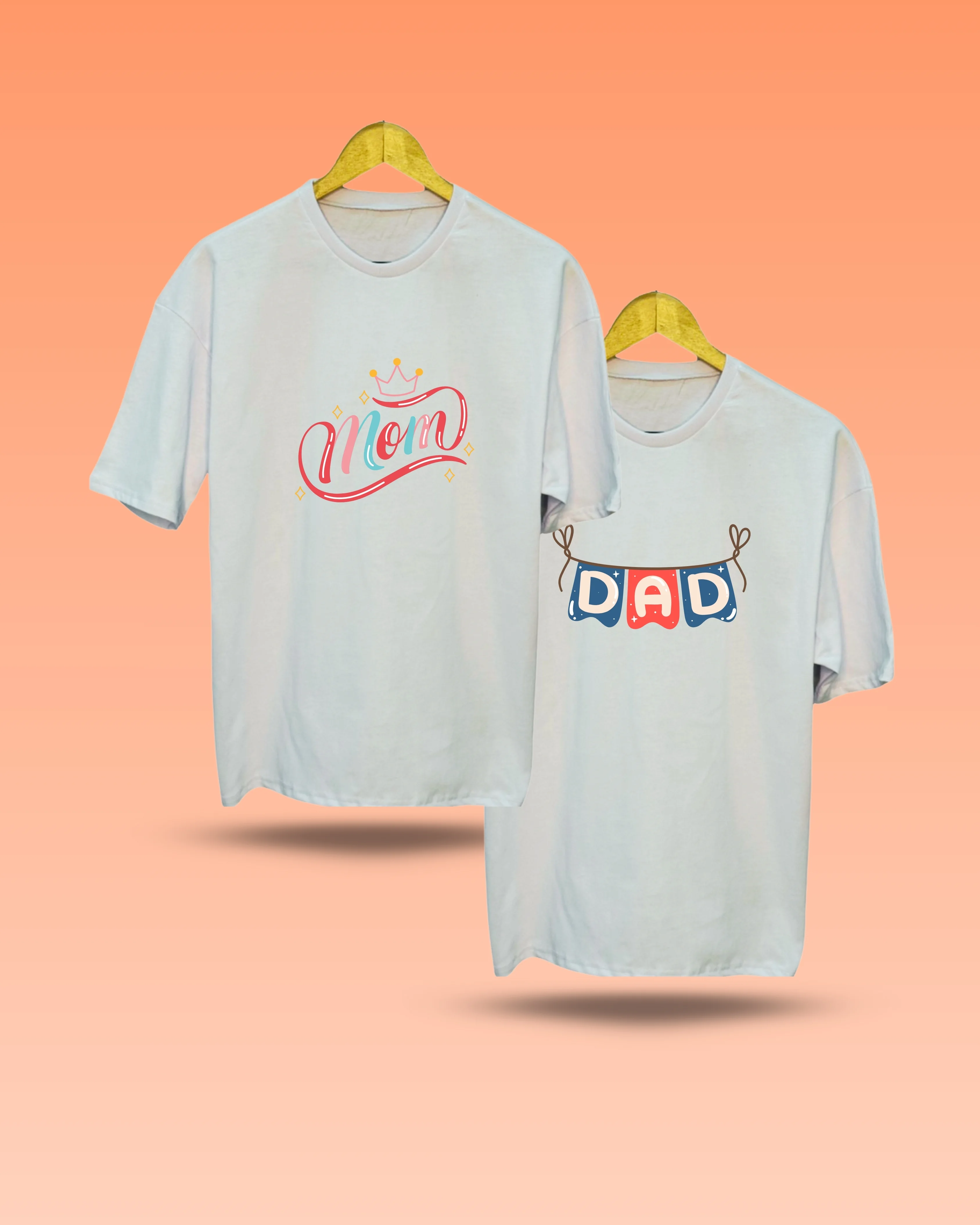 Anne-Baba Tişört | Mom-Dad | Aile Kombini