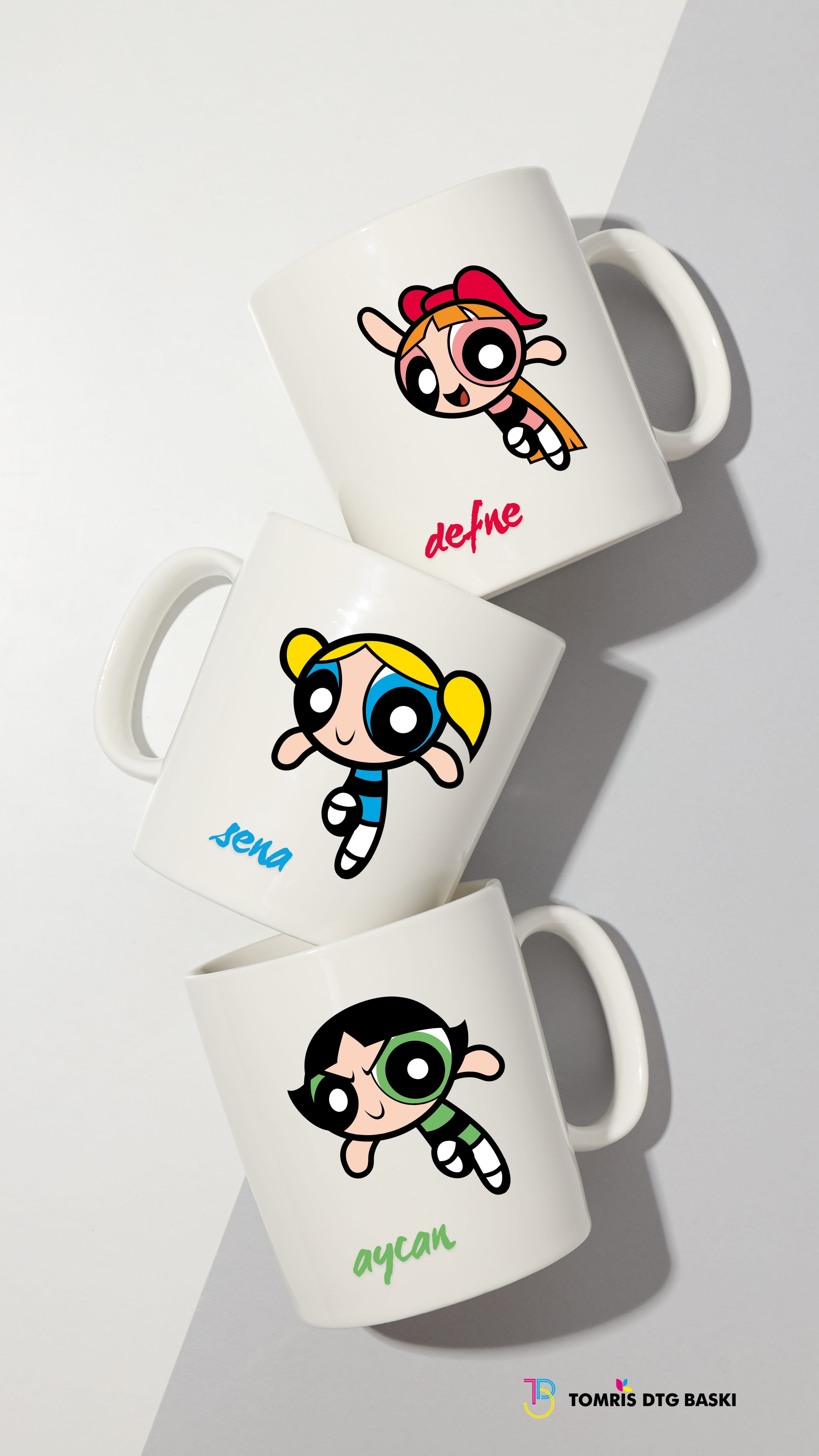 Powerpuff Girls Baskılı Kupa Bardak