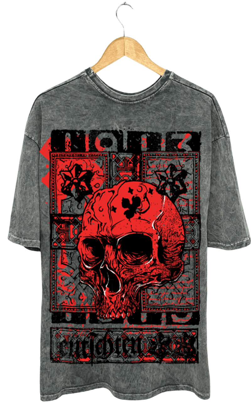 CULT SKULL PAMUKLU T-SHİRT