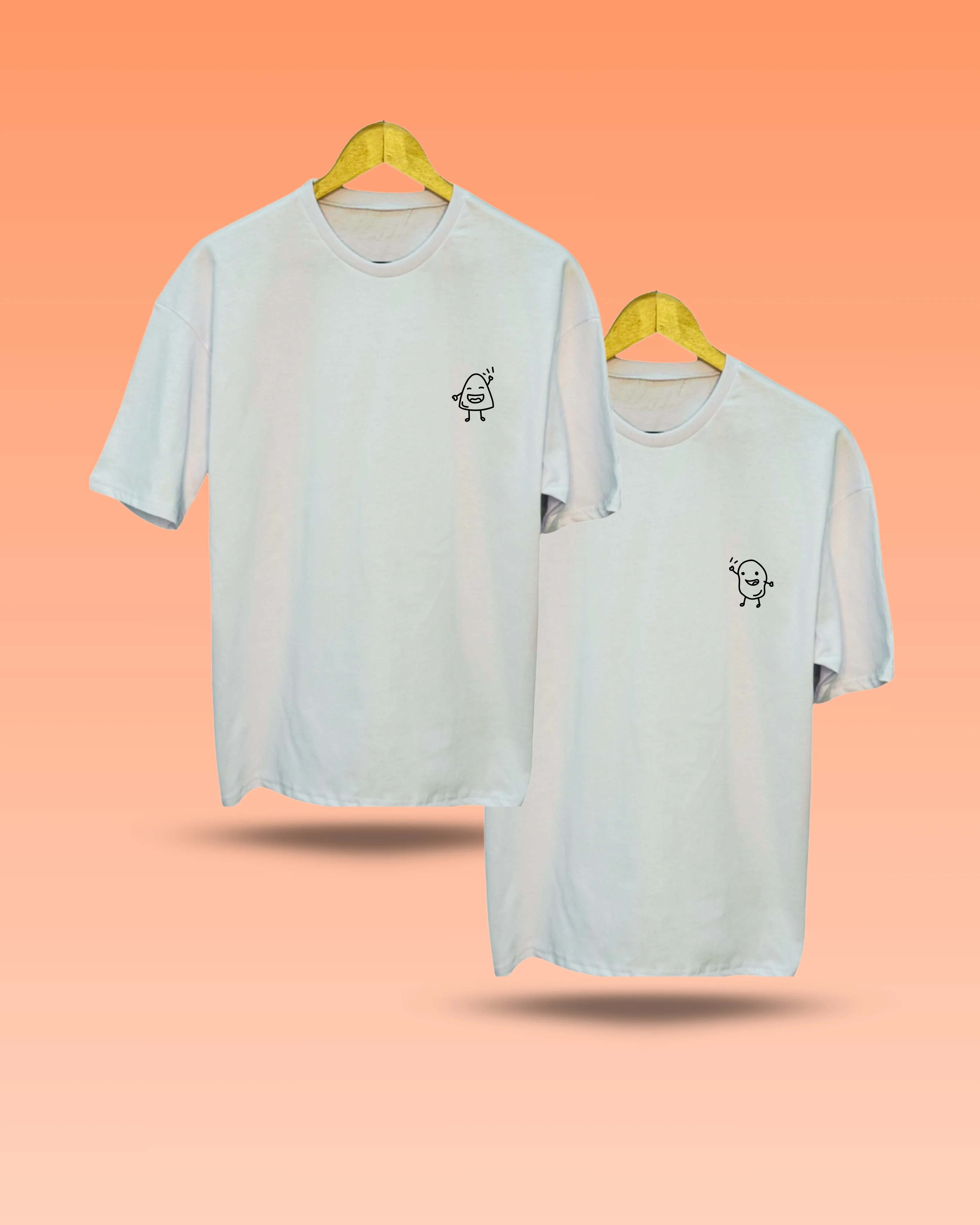 Pizza Patates Çift Tişörtü İkili