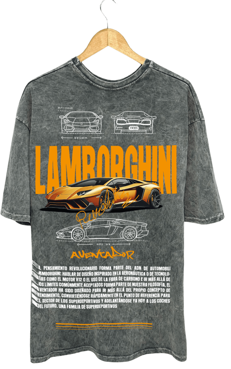 LAMBORGHINI PAMUKLU T-SHİRT