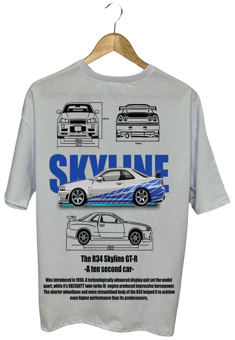 Sklyline Gtr34  T-Shi̇rt
