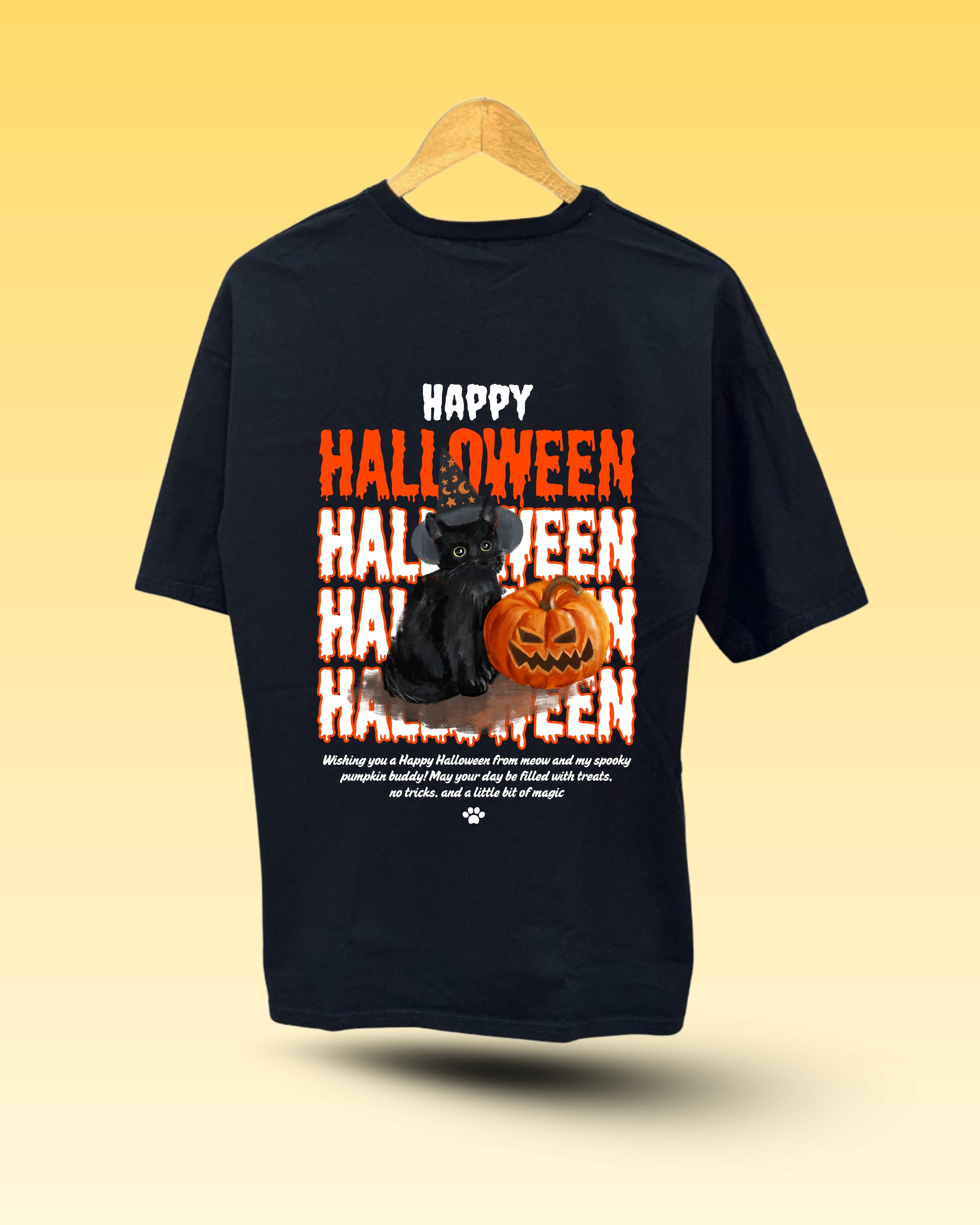 Halloween Baskılı Tişört-5