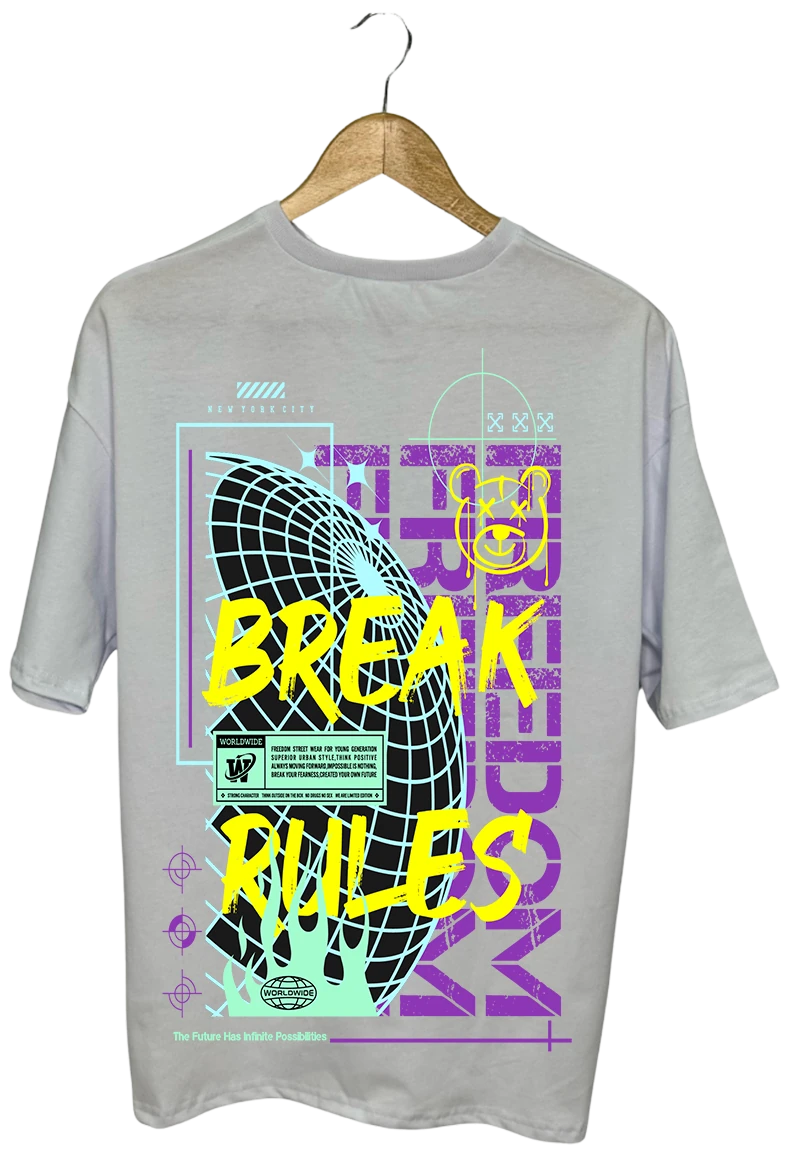 Break Rules Grunge T-Shirt