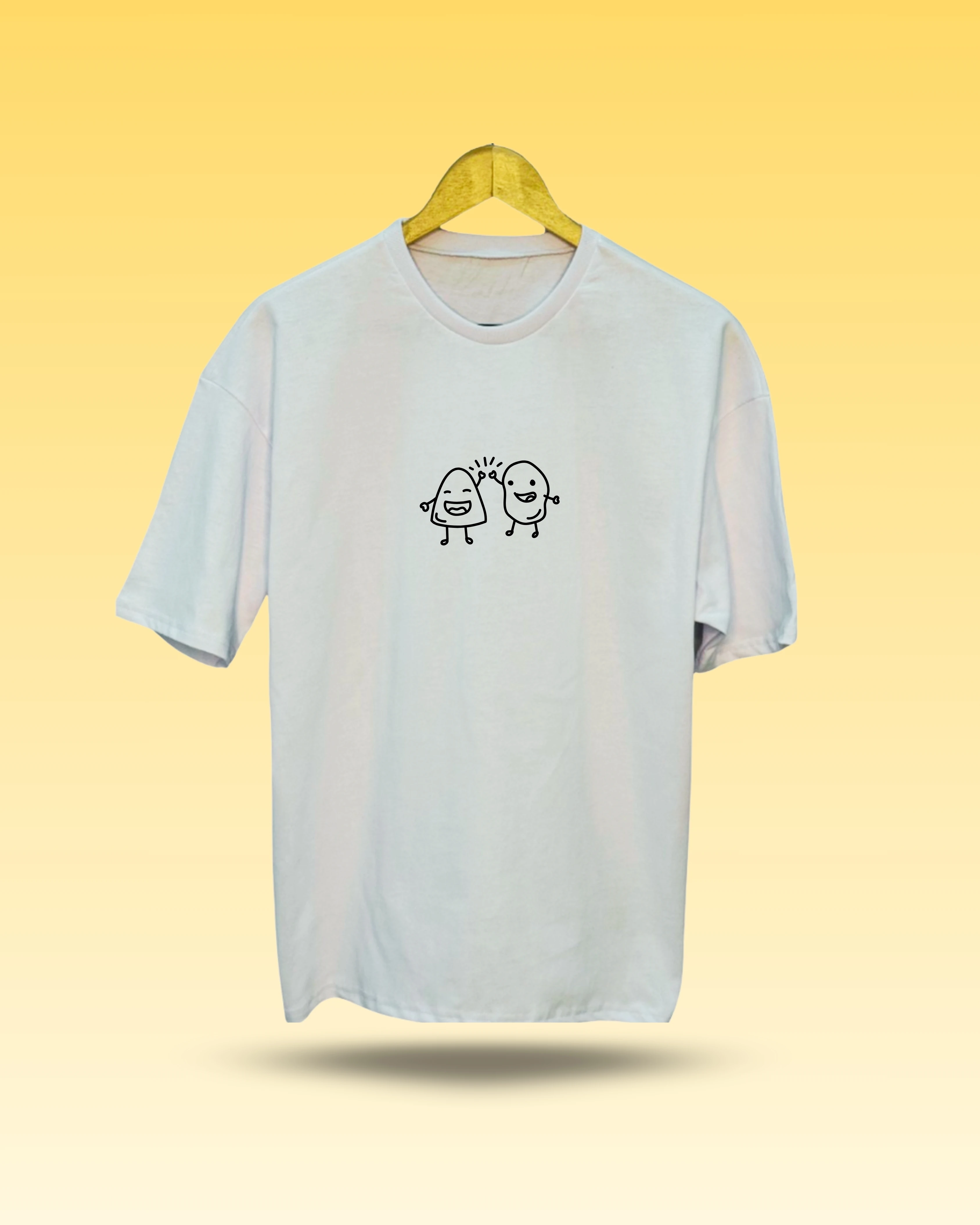 Pizza Patates İkilisi Baskılı Tişört