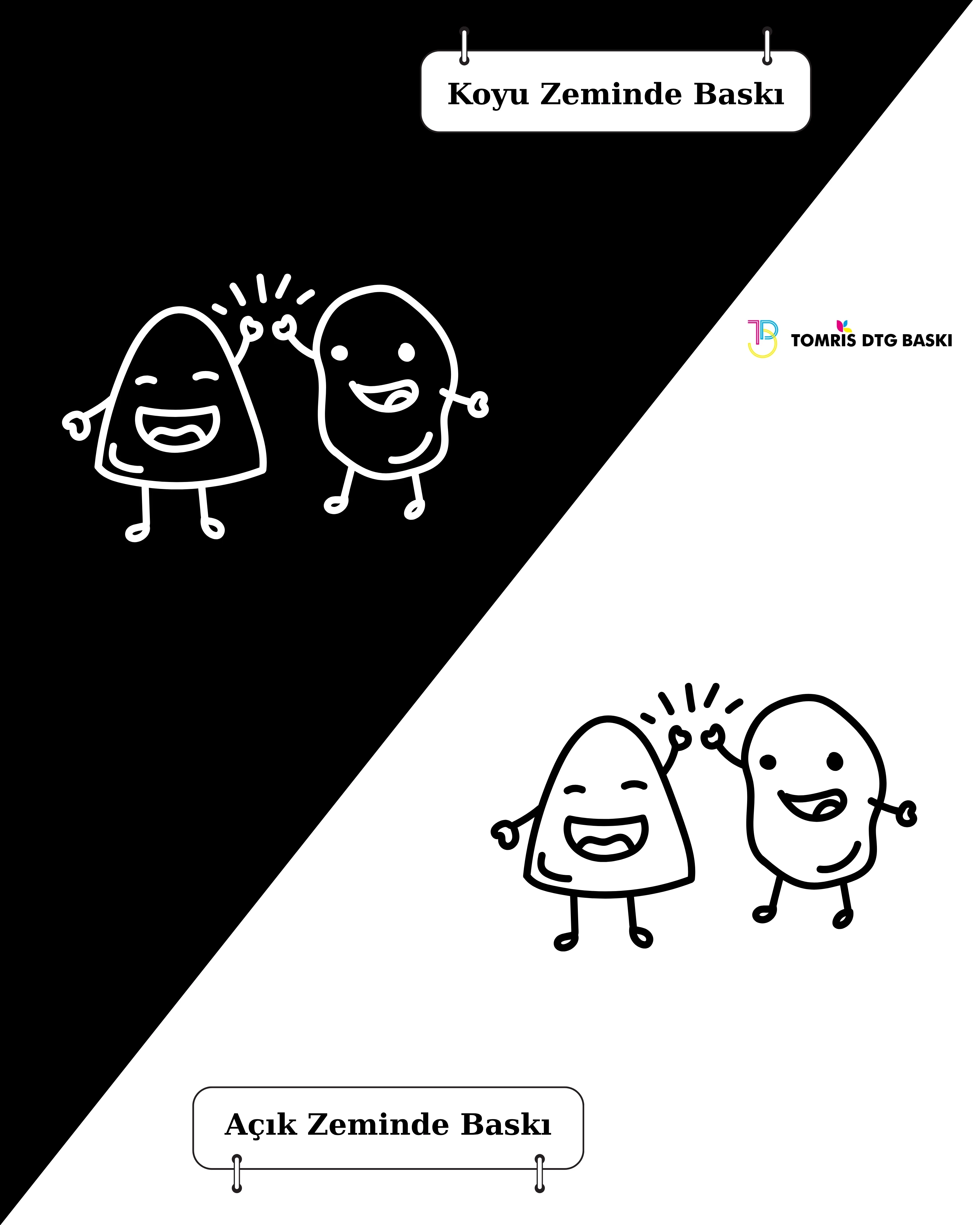 Pizza Patates İkilisi Baskılı Tişört