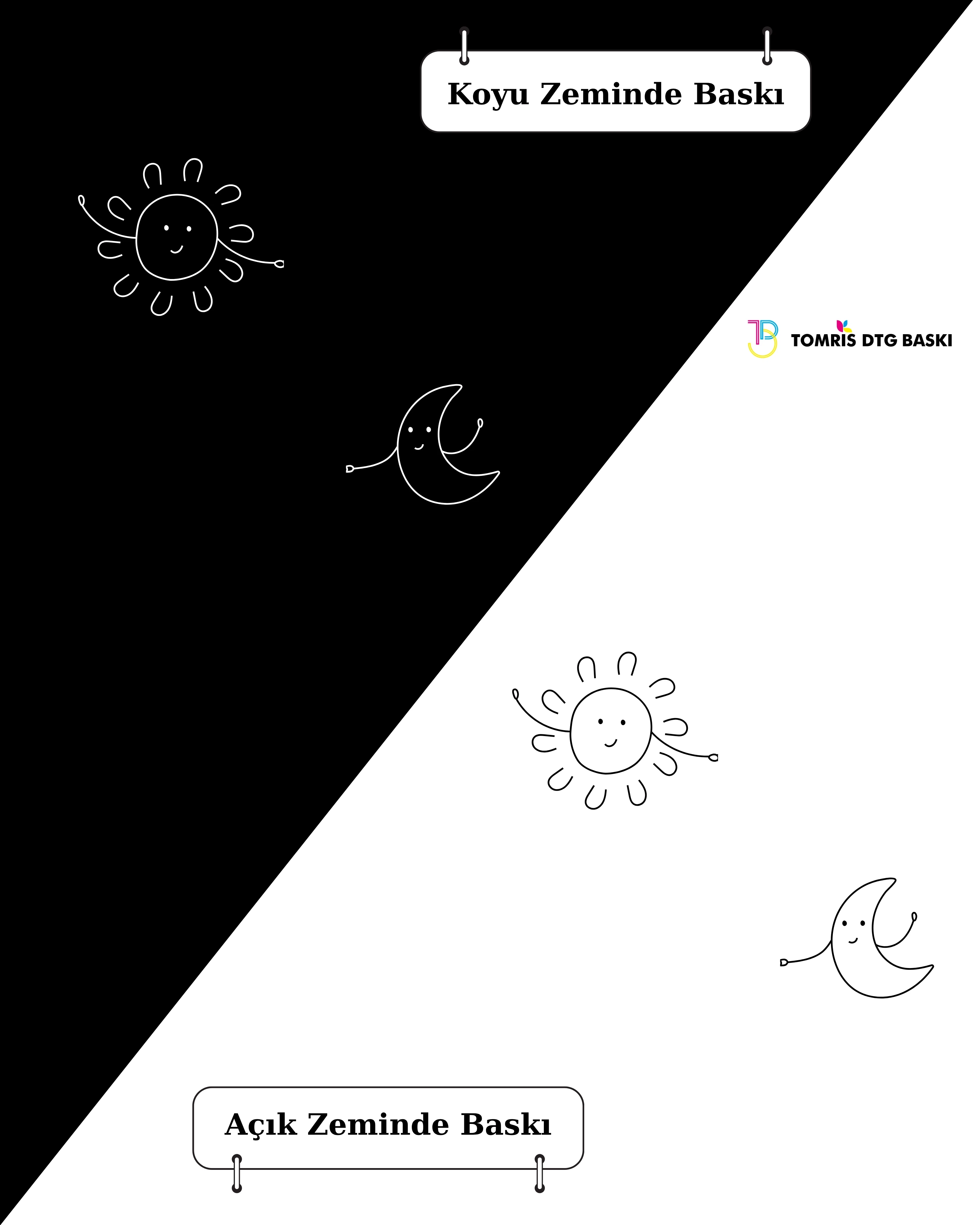 Ay Güneş İkili Çift Tişörtü