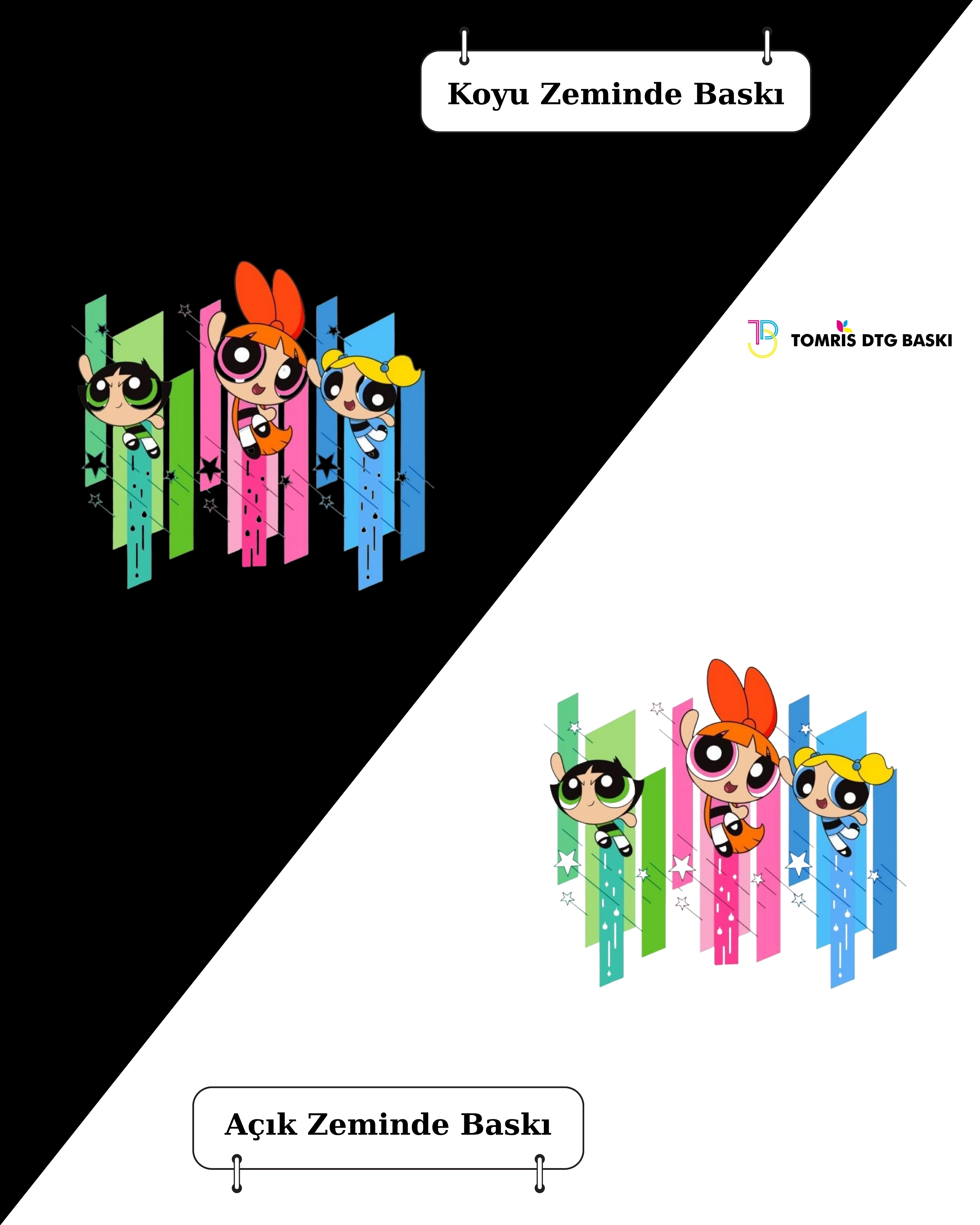 Powerpuff  Girl Baskılı