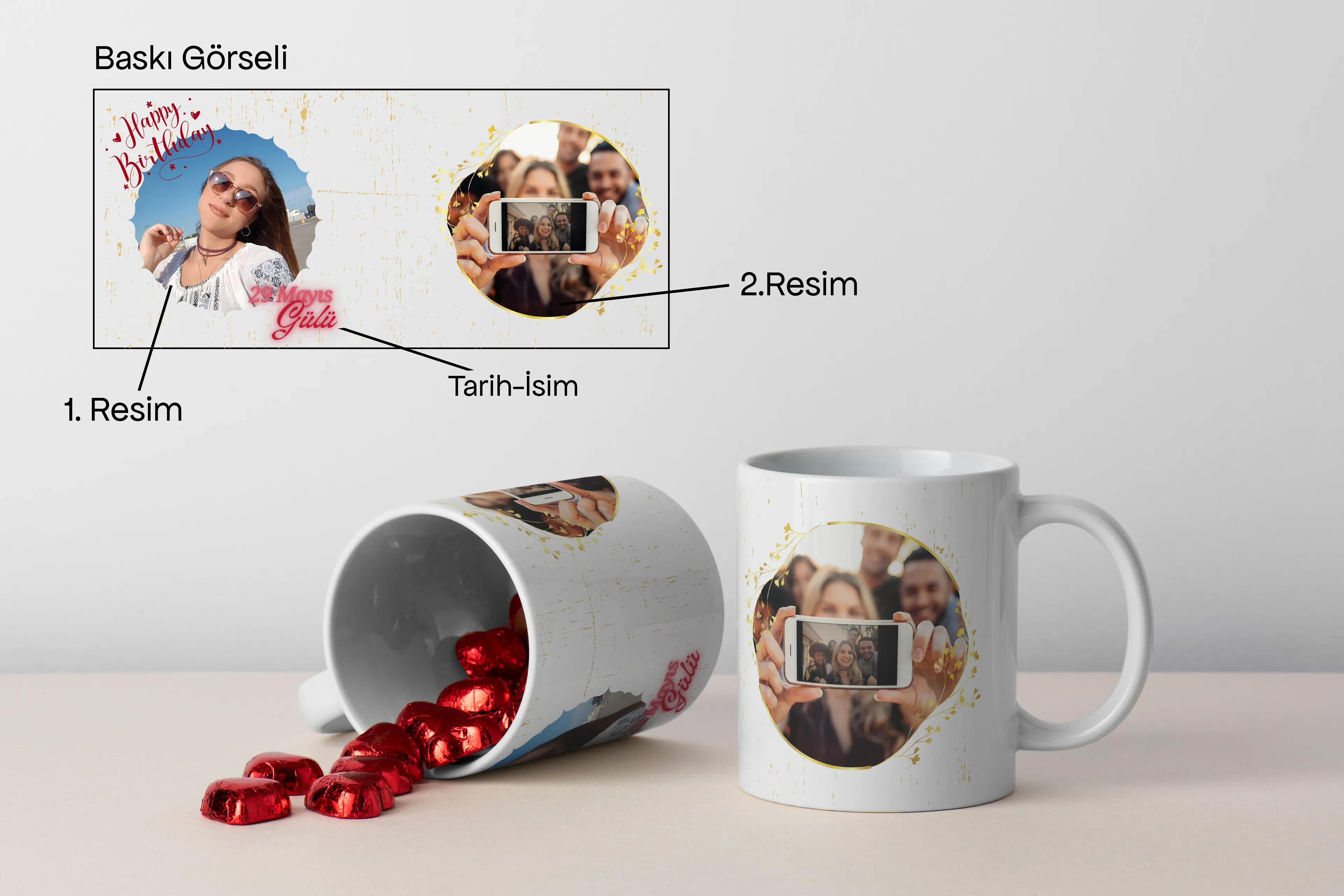 Happy Birthday Kişiye Özel Kupa Bardak-1