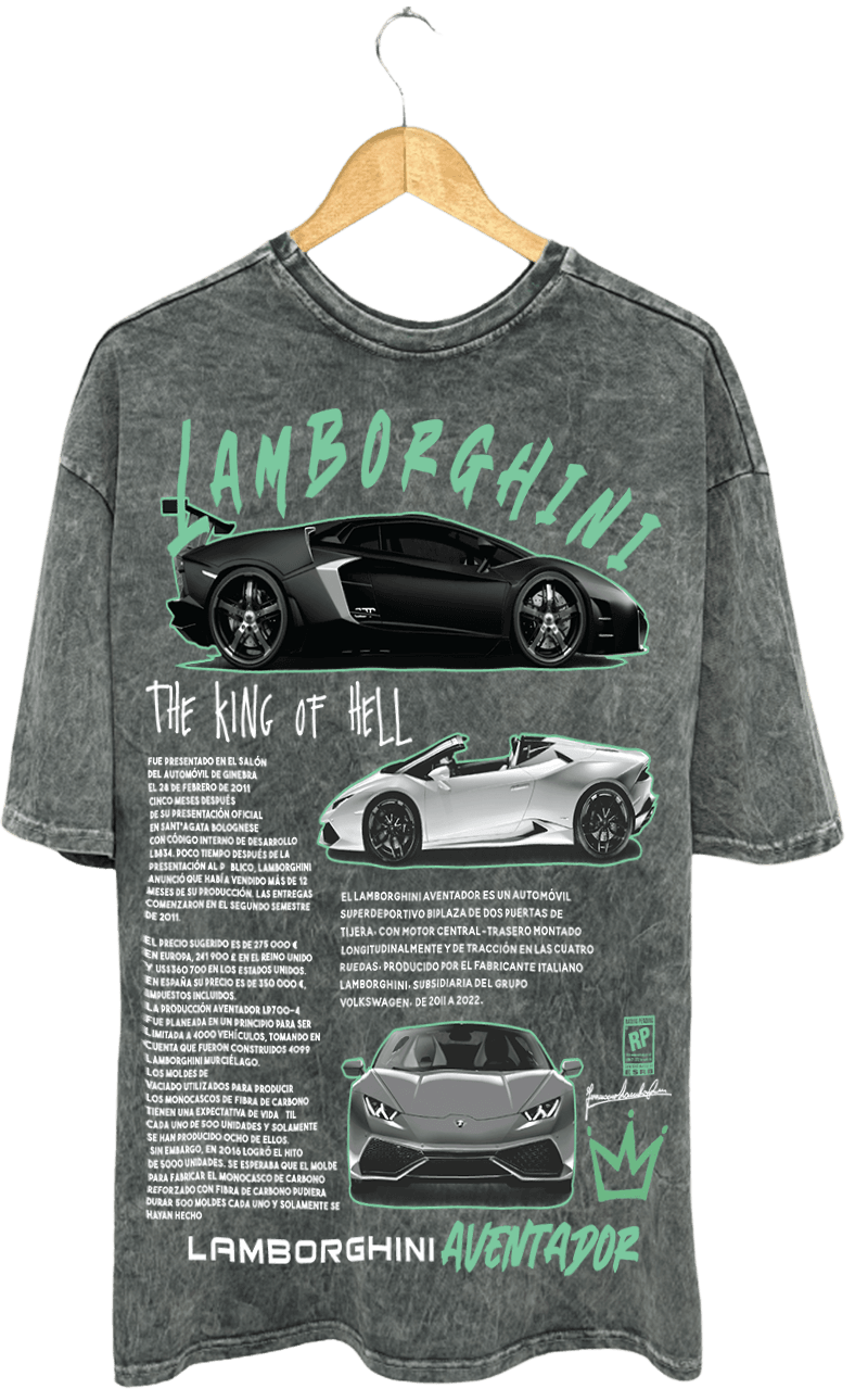 LAMBORGHINI AVENDATOR PAMUKLU T-SHİRT