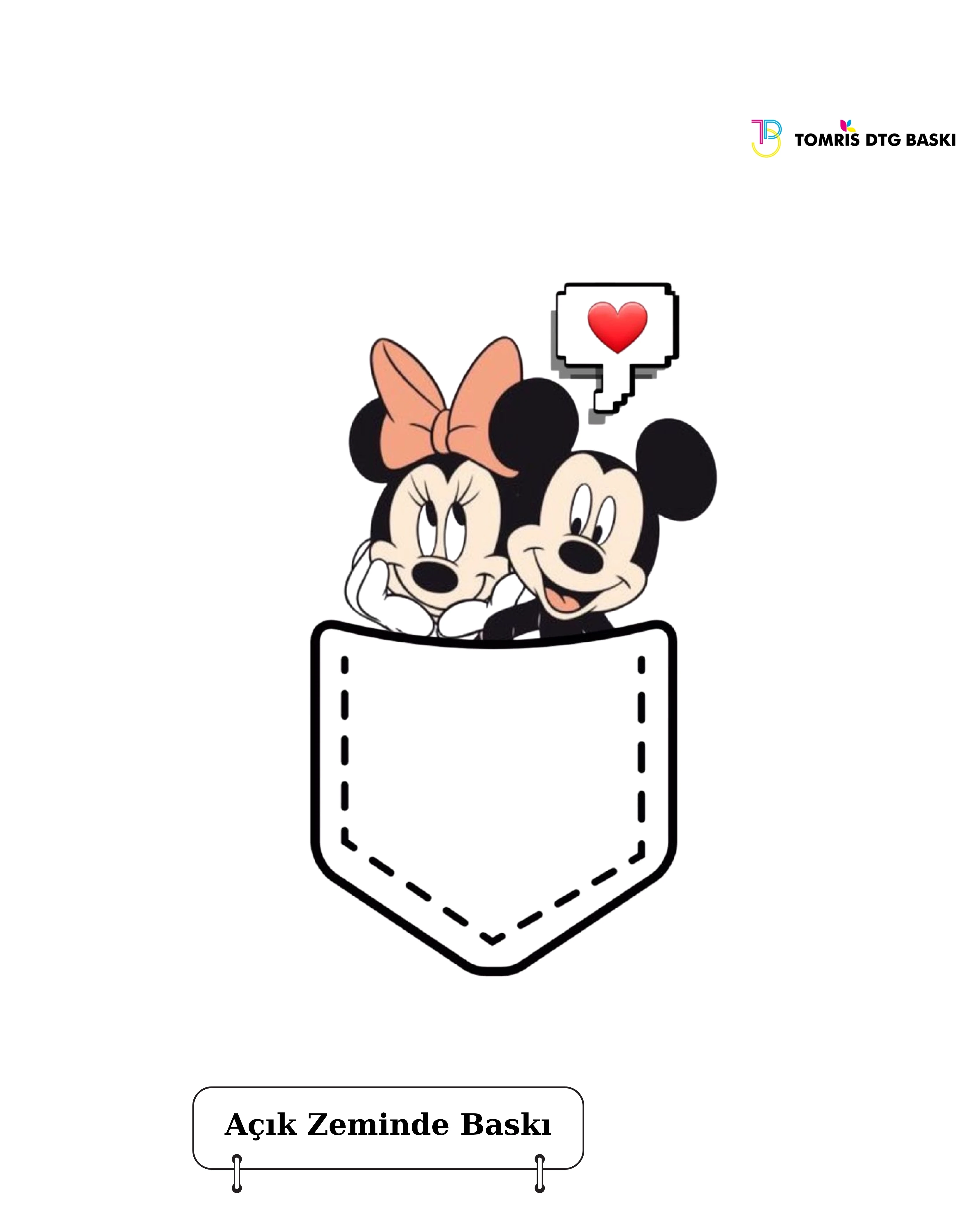 Minnie Mickey Cep Baskılı