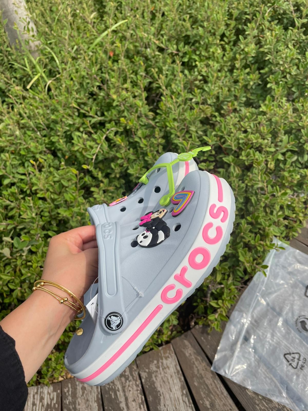 Crocs Bayaban-Gri Pembe