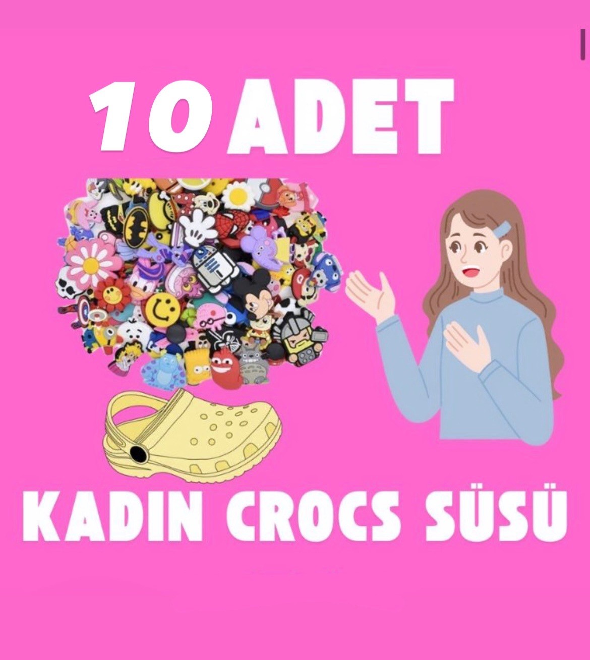 Jibbitz Kadın 10 Adet