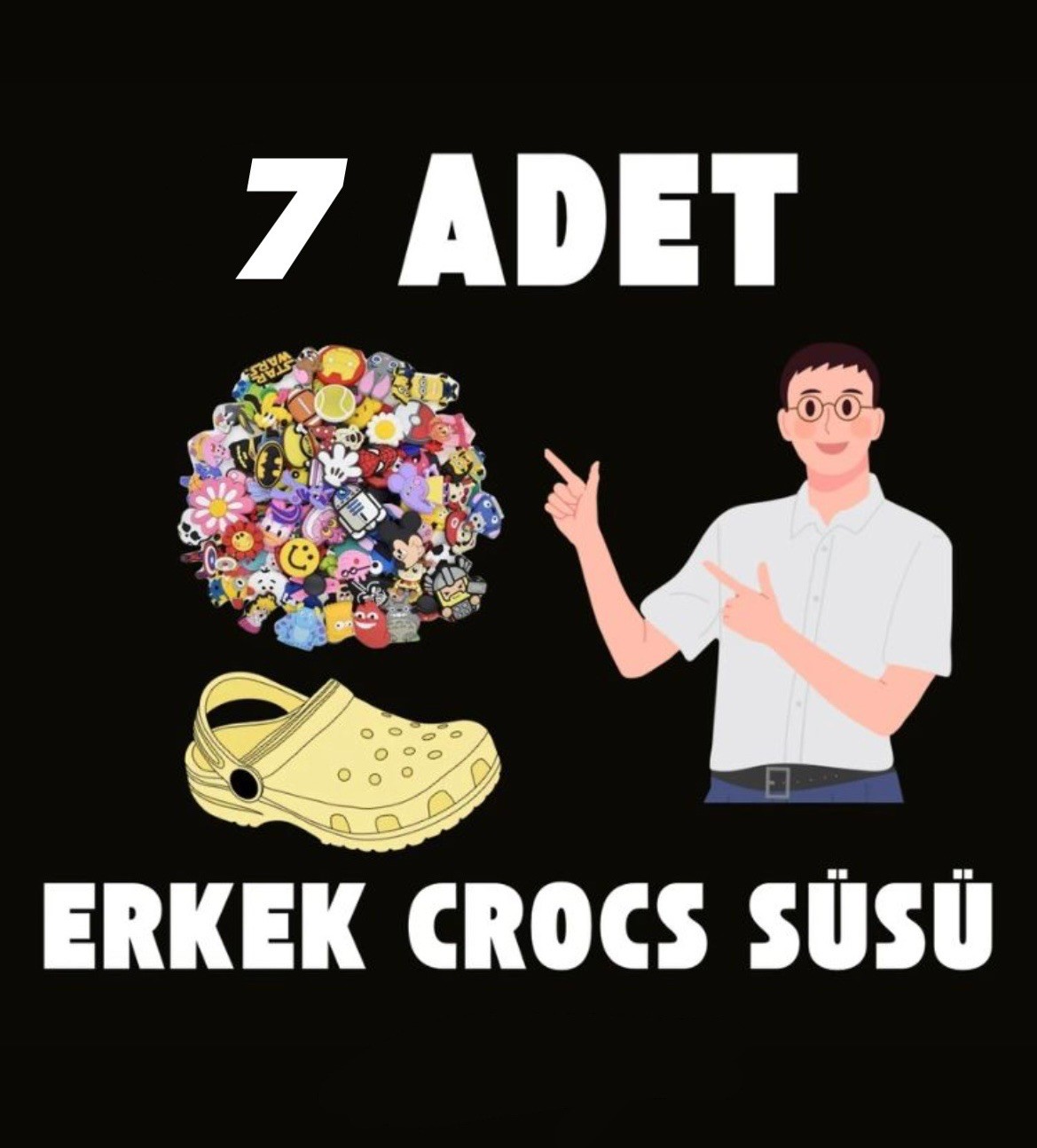 Jibbitz Erkek 7 Adet
