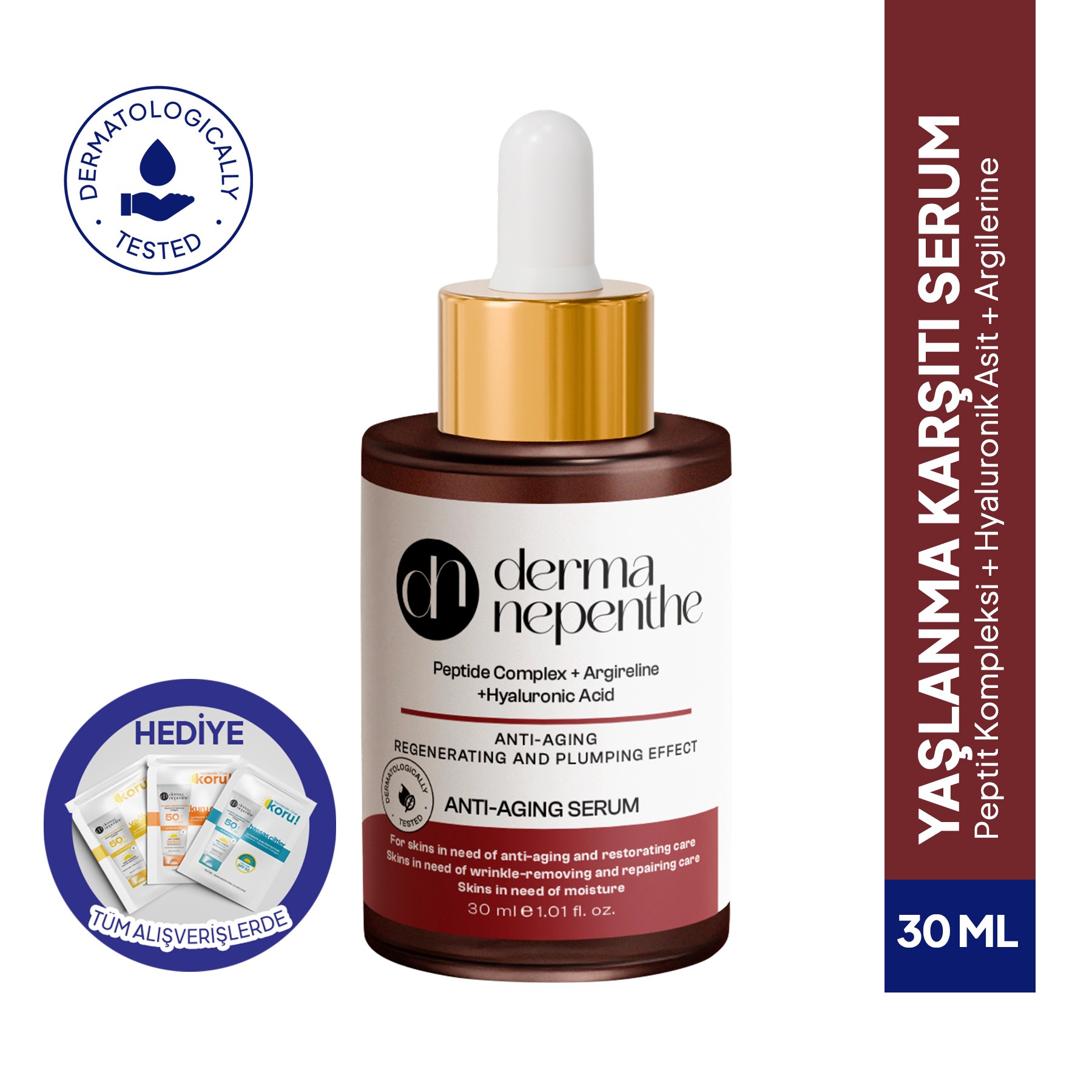 Yaşlanma Karşıtı Cilt Bakım Serumu 30 Ml - Anti-Aging, Cilt Yenileyici ve Onarıcı Peptit main variant image