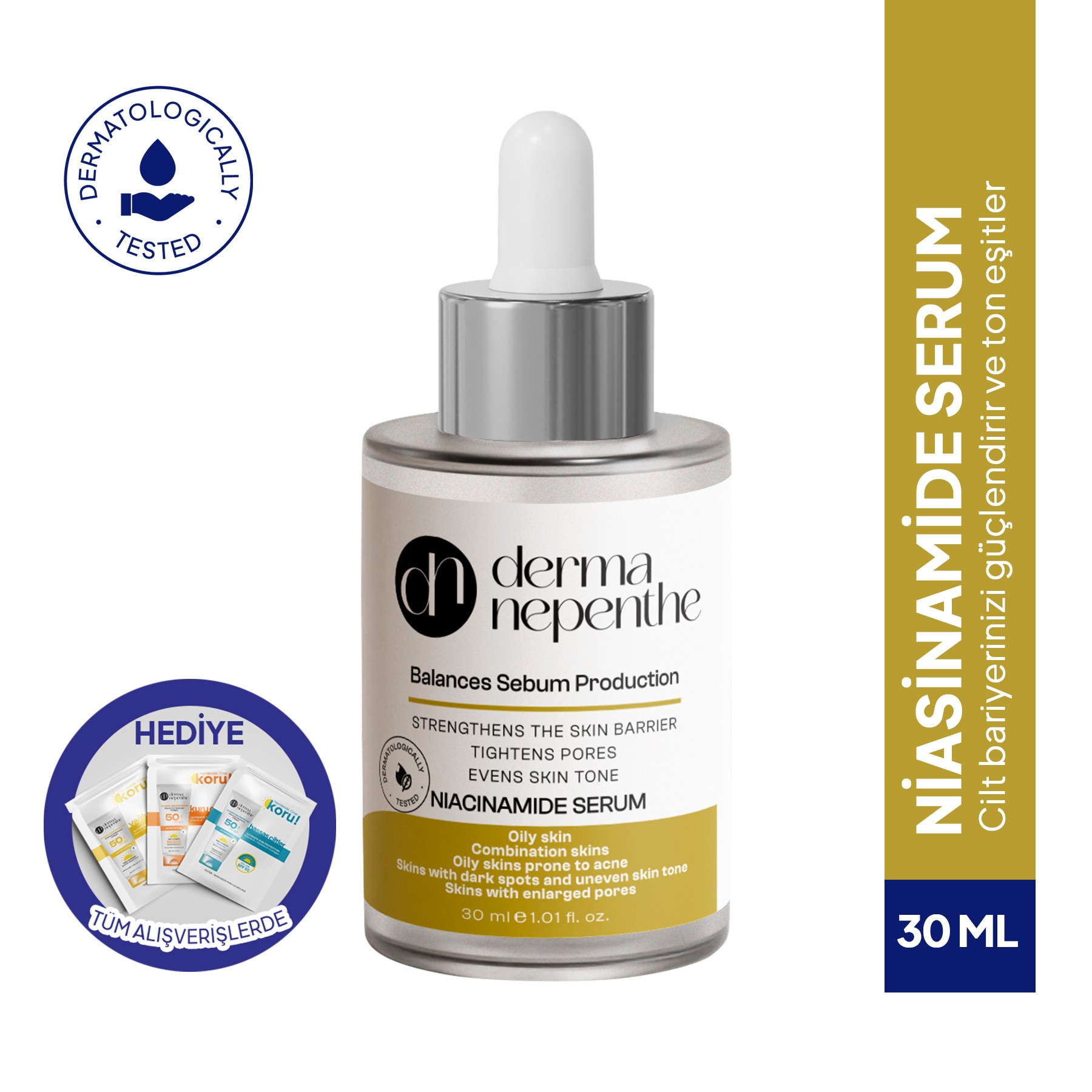 Niacinamide Serum 30 Ml - Sebum Dengeleyici, Gözenek, Sivilce ve Siyah Nokta Karşıtı