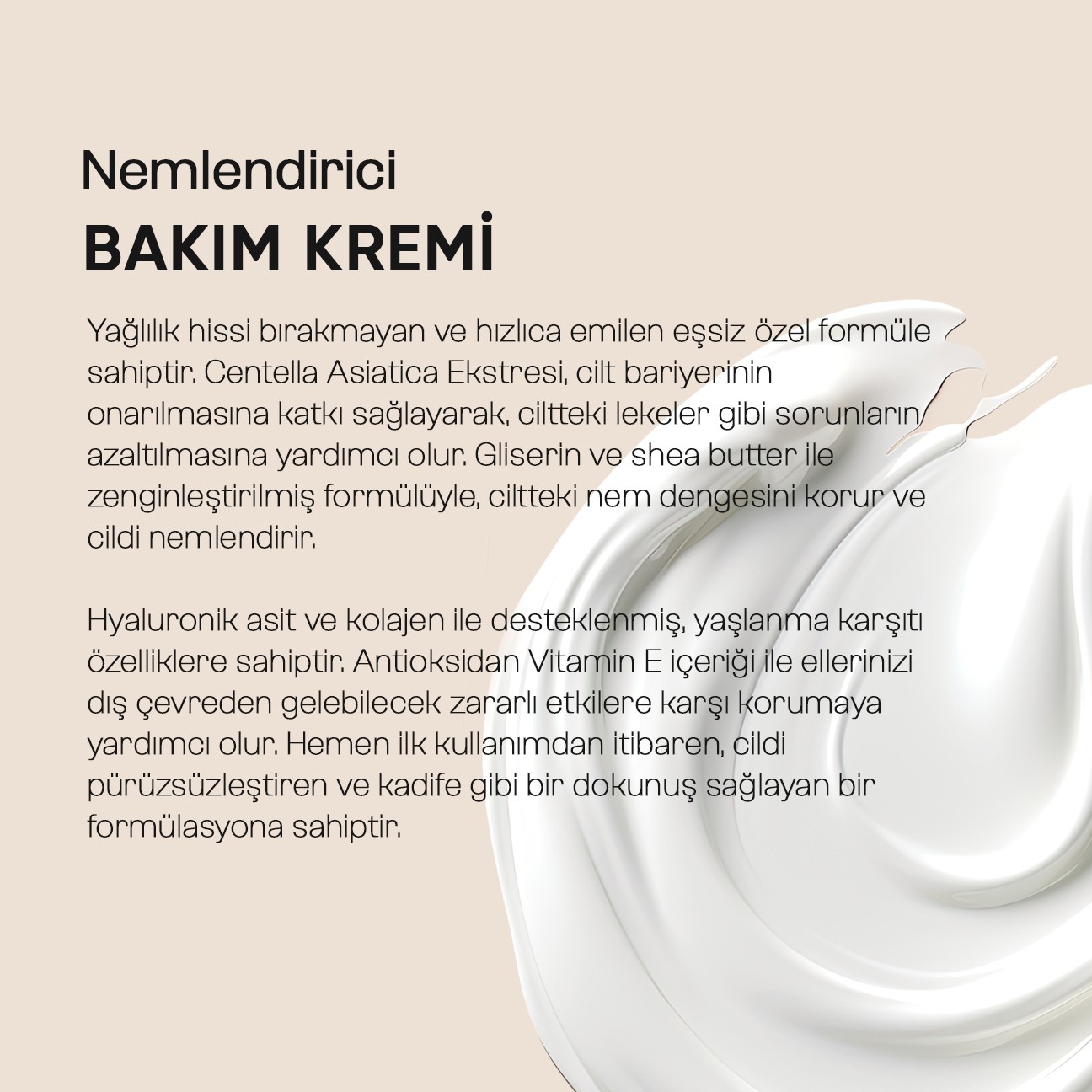 El ve Yüz Bakım Kremi 75 Ml - Kolajen ve E Vitamini, Nemlendirici Bakım Kremi