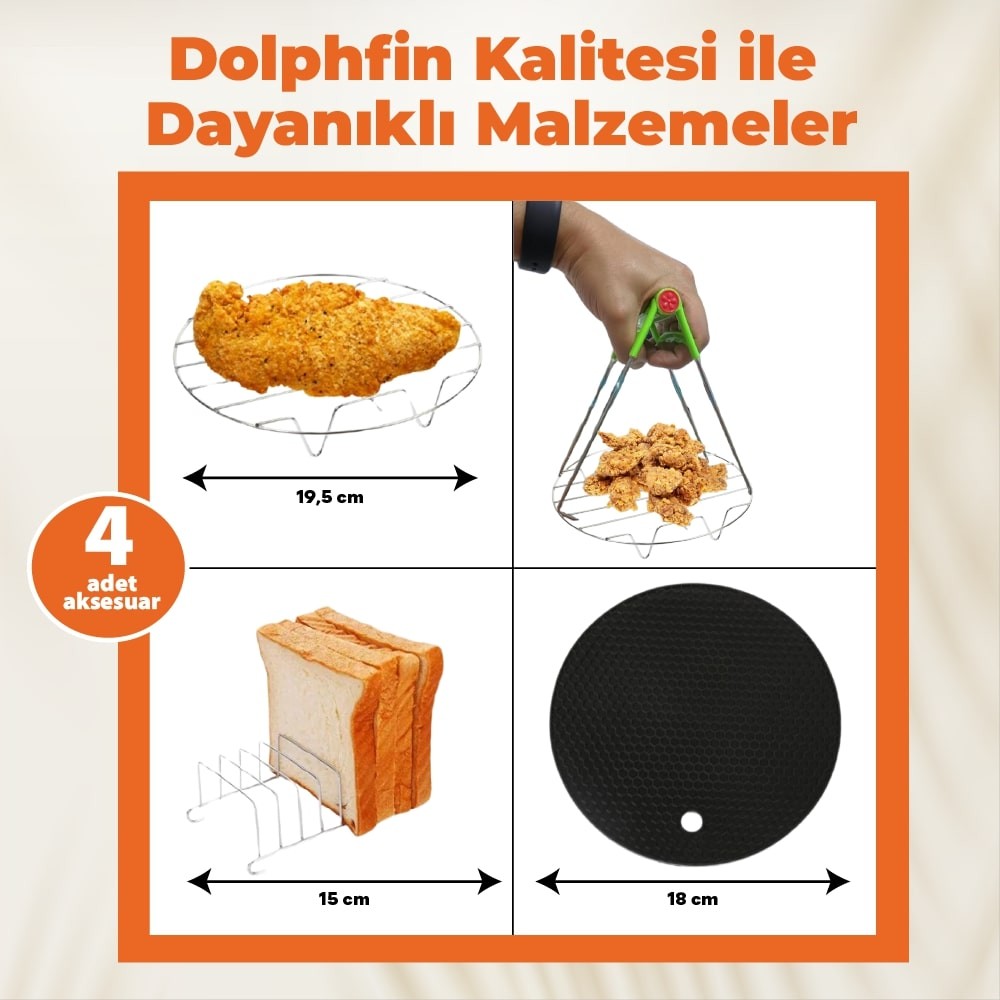 Dolphfin Airfryer 4'lü Aksesuar Seti