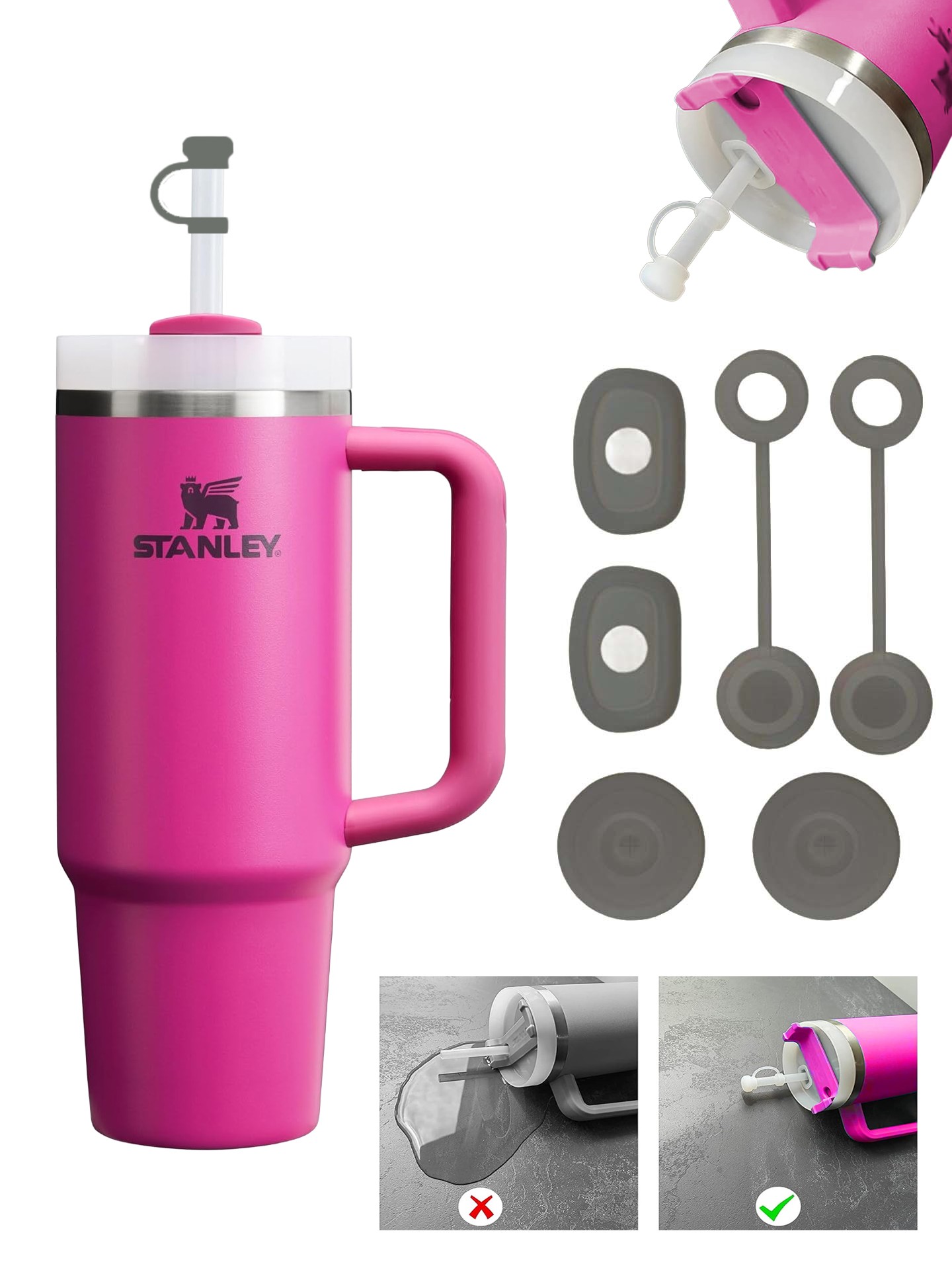Stanley Quencher Dökülmeye Önleyici Sızdırmaz 3'lü Set