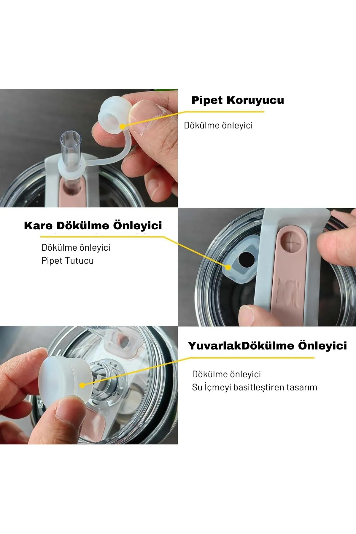 Stanley Quencher Dökülmeye Önleyici Sızdırmaz 3'lü Set