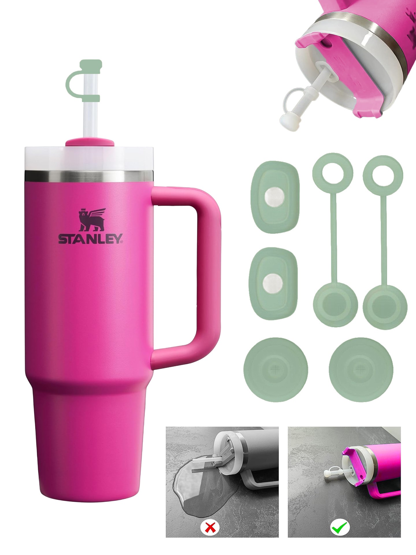 Stanley Quencher Dökülmeye Önleyici Sızdırmaz 3'lü Set