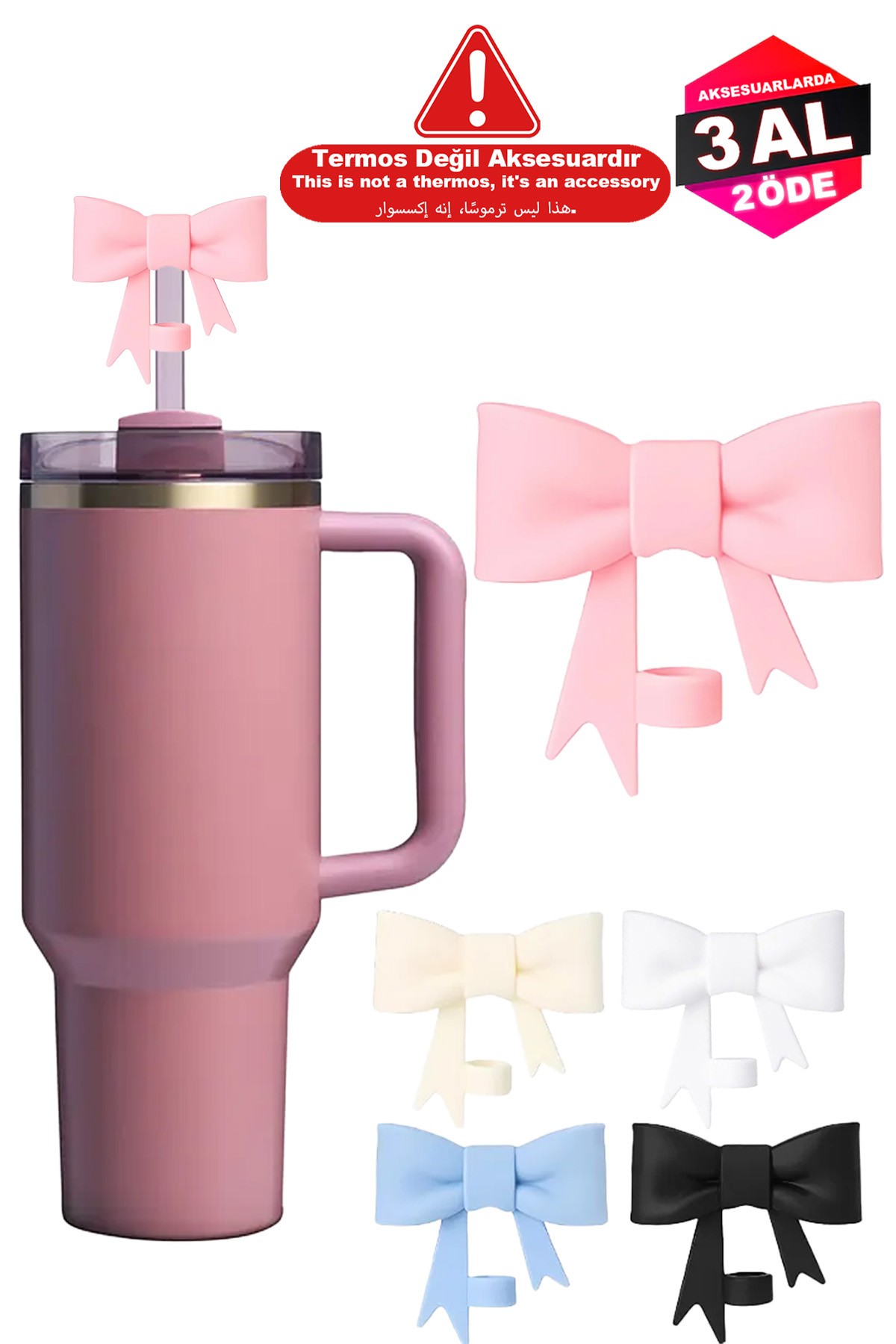 1 Adet Quencher Uyumlu Fiyonk Kurdele Aksesuar / Pipet Koruyucu / Silikon Pipet Ucu Kapak / 10mm