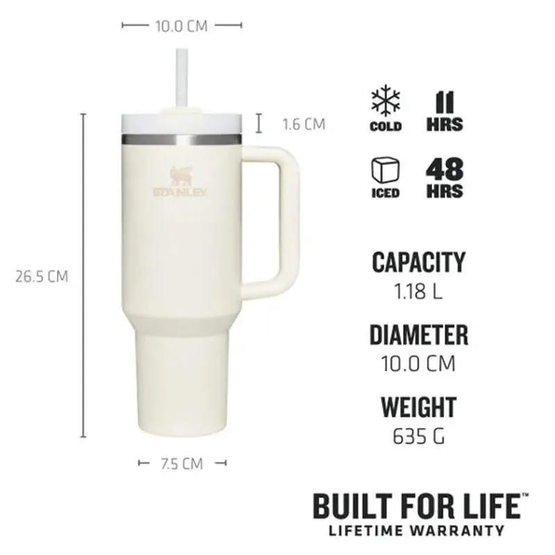 Stanley Quencher Krem 1.18 lt Pipetli Termos Bardak