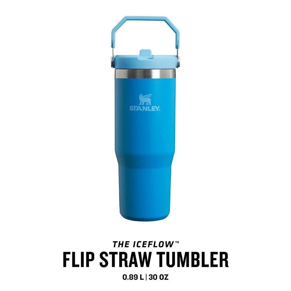 Stanley The Iceflow Flip Straw Azur Mavisi 0.89 lt Pipetli Termos Bardak