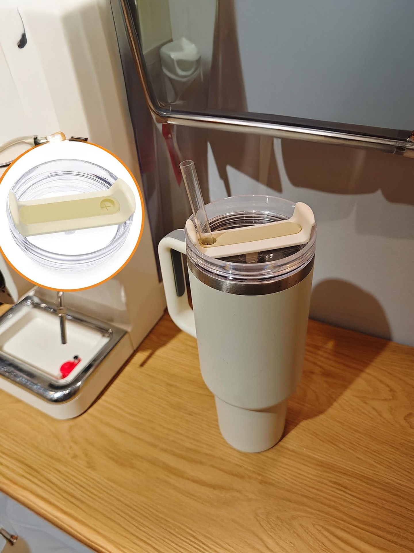  Quencher 40 Oz 1.18 LT Uyumlu Pipetli Termos Kapak - Kapak + Sızdırmaz Set + Pipet