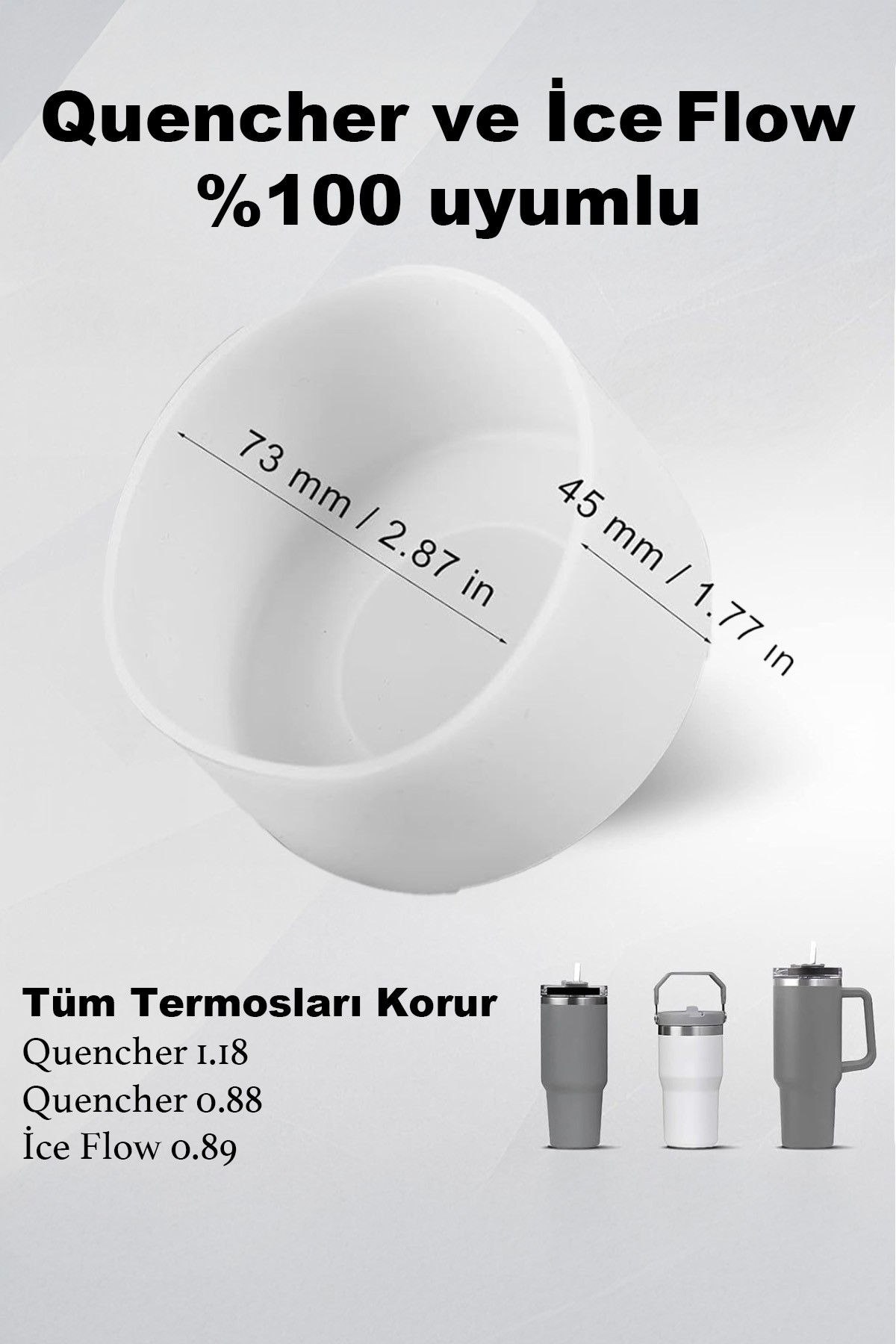 Quencher, Iceflow, Lumin Uyumlu – Yeni Nesil Kalın Silikon Taban Koruyucu (1 Adet)