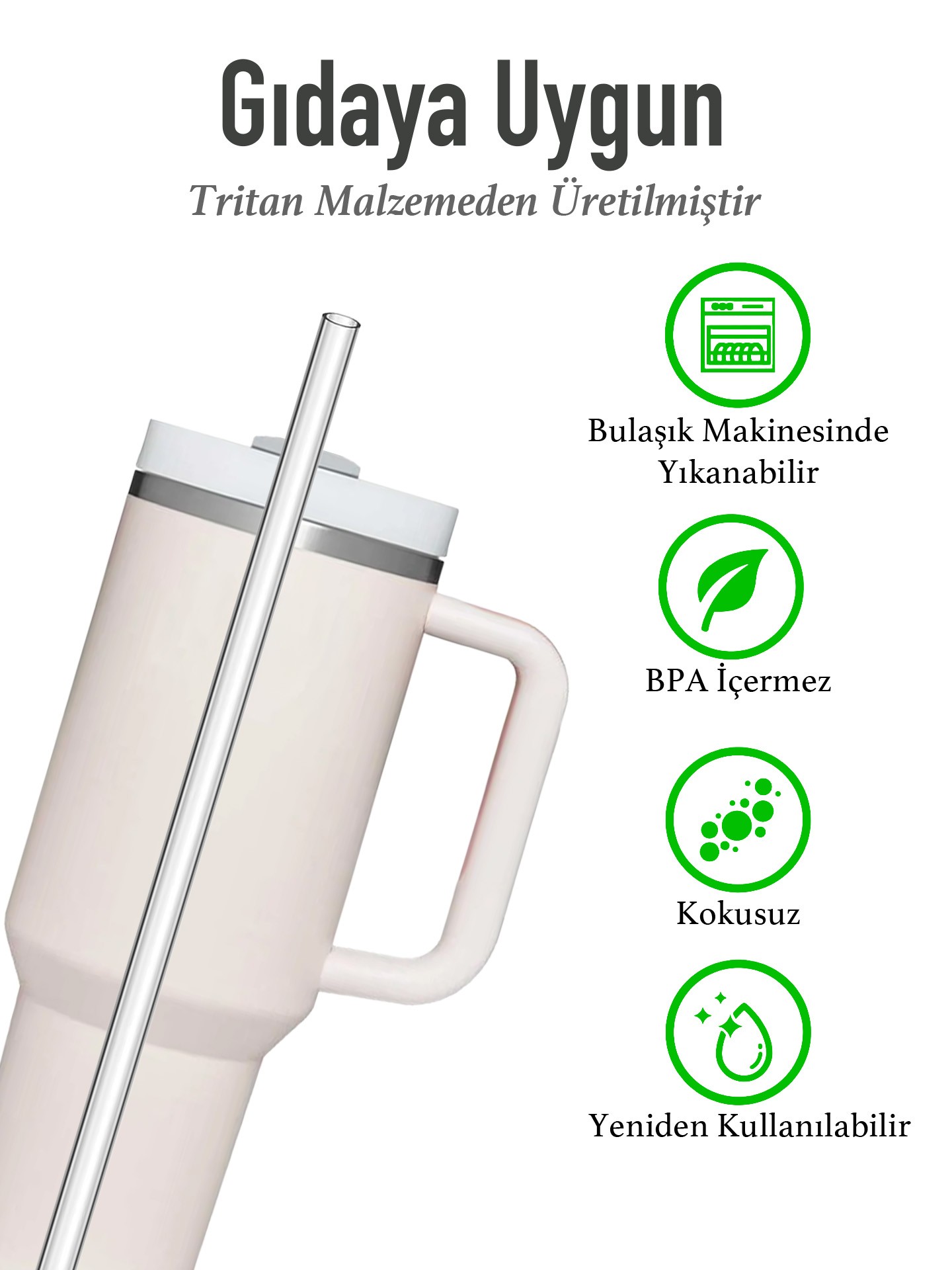 Quencher 1.18 ve 0.88 Uyumlu 6lı Pipet Termos Pipeti– Temizlik Fırçası Hediyeli