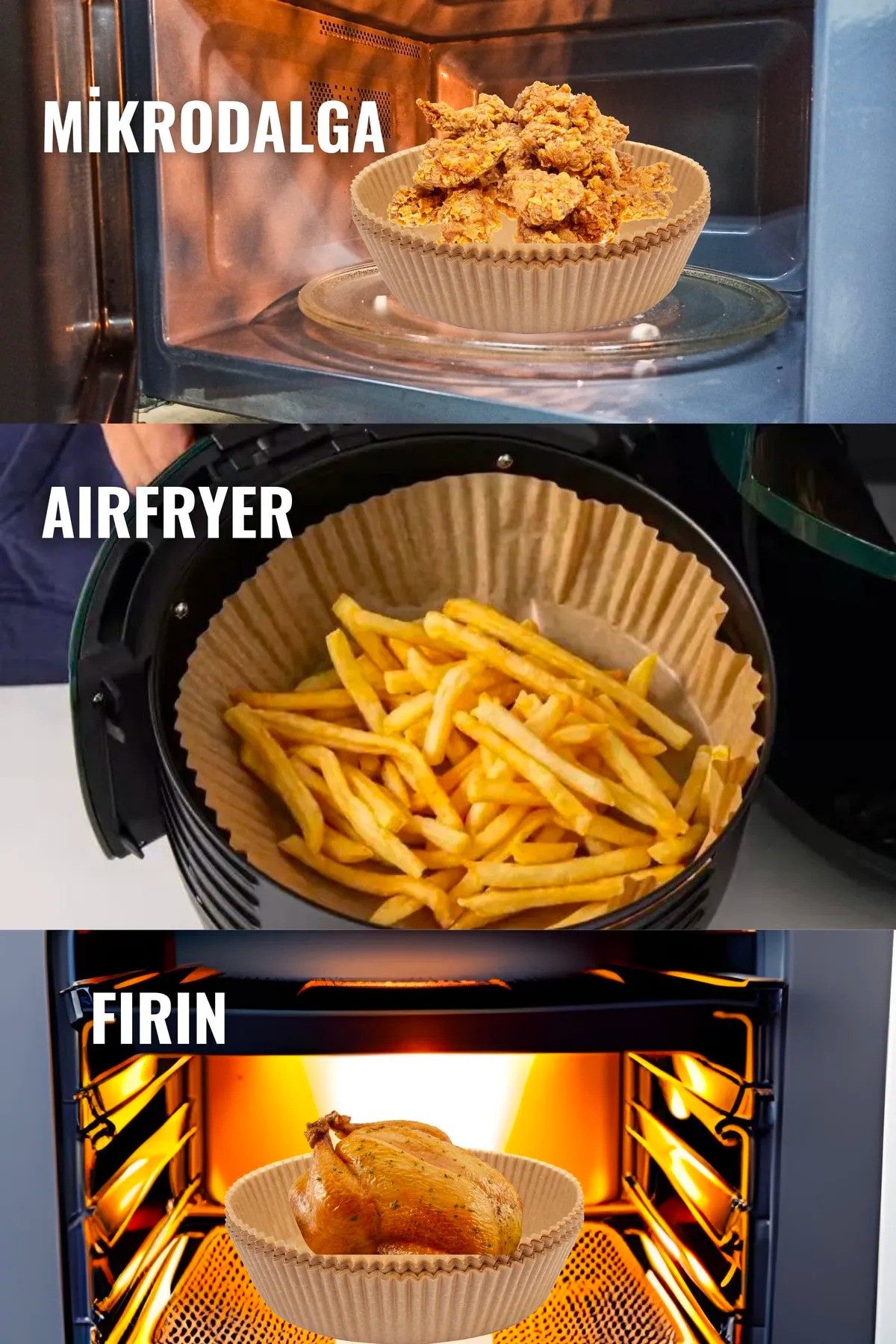 Airfryer Pişirme Kağıdı Xiaomi Philips Fritöz Yağlı Kağıt 200 Adet Çok Al Az Öde