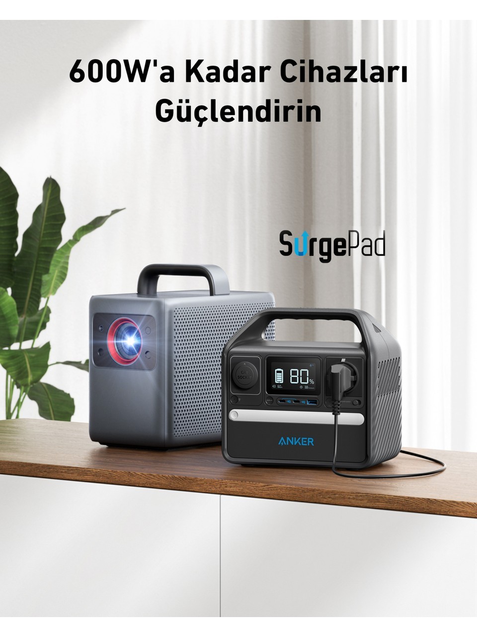 Anker SOLIX 522 PowerHouse 320Wh I 300W Taşınabilir Güç Kaynağı - A1721 (Anker Türkiye Garantili)