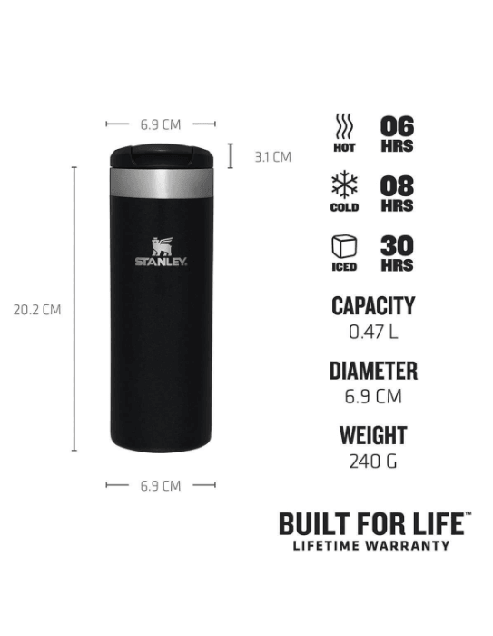 Stanley The AeroLight Transit Siyah 0.47 lt Termos Bardak