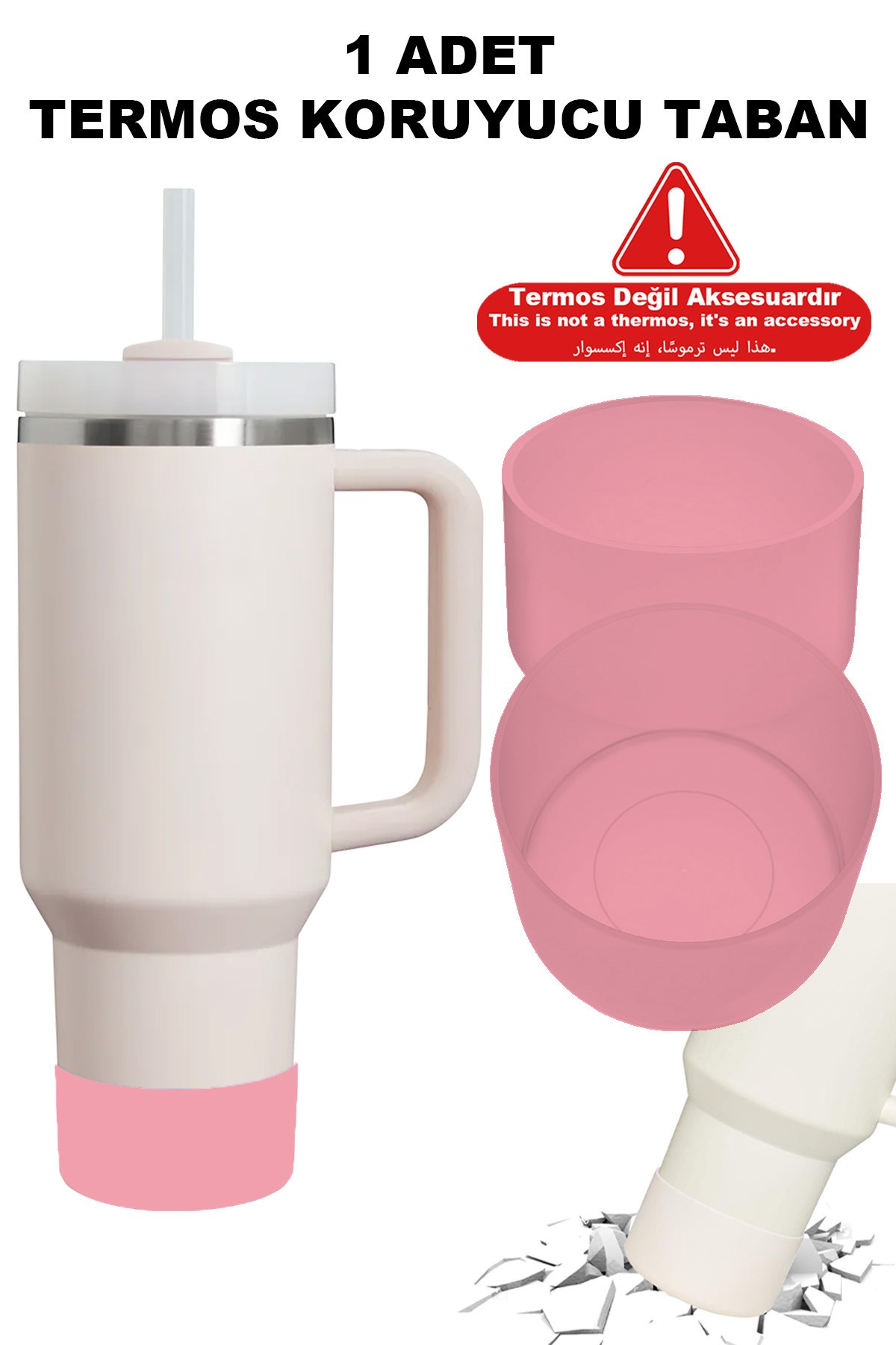 Quencher, Iceflow, Lumin Uyumlu – Yeni Nesil Kalın Silikon Taban Koruyucu (1 Adet) - pembe