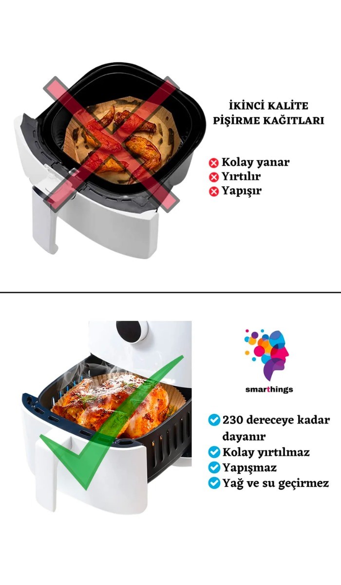 Dolphfin Airfryer Yuvarlak Pişirme Kağıdı XXL