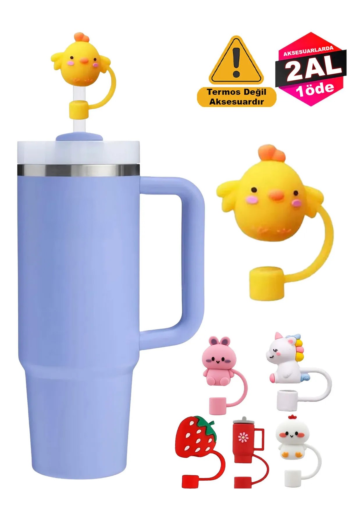Quencher Termos Uyumlu Termos Aksesuar / Pipet Koruyucu / Silikon Pipet Ucu Kapak / 10mm Uyumlu