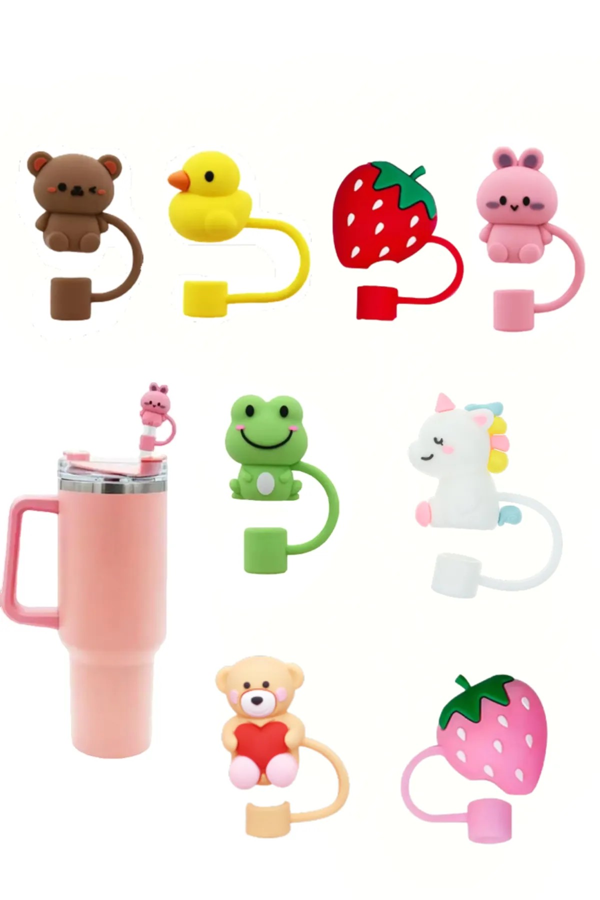 Stanley & Quencher Uyumlu Termos ve Bardak Pipetleri 10 mm 2 Adet