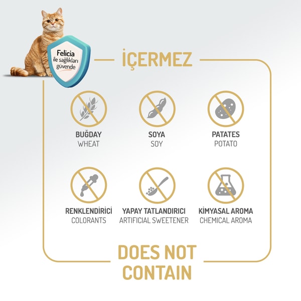 Felicia 2 Kg Kolajenli Tavuklu Az Tahıllı Kısırlaştırılmış Kedi Maması HypoAllergenic Kedi Maması