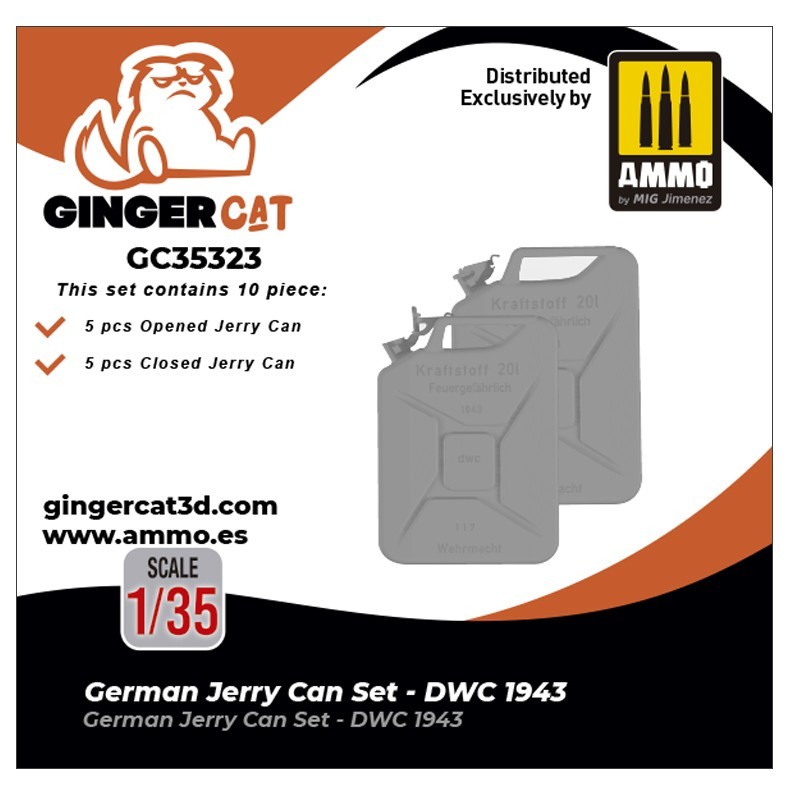 GINGER CAT 35323 1/35 German Jerry Can Set - DWC 1943 3d print parts