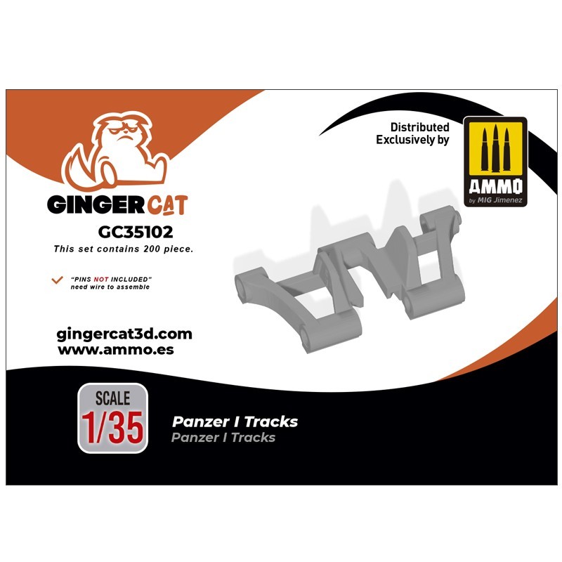 GINGER CAT 35102 1/35 Panzer I Tracks 3d print parts