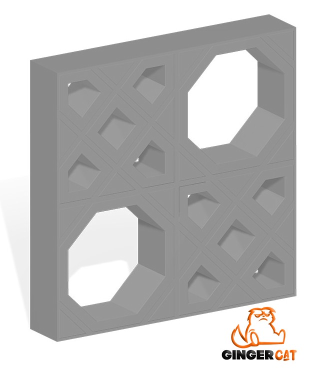 GINGER CAT 35433 1/35 Concrete Breeze Blocks Version 20 3d print parts