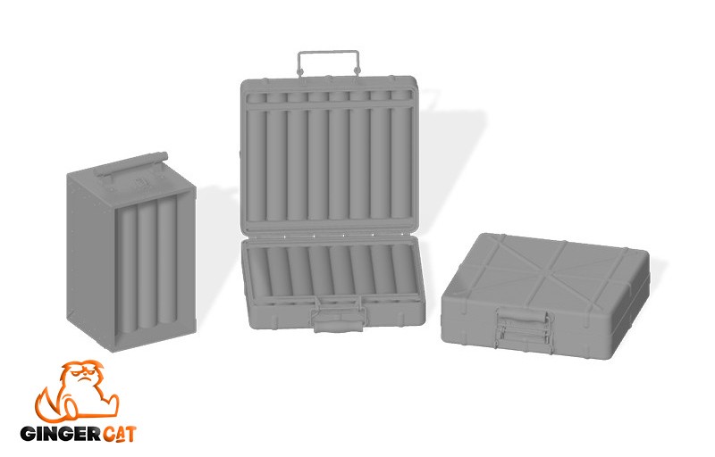 GINGER CAT 35205 1/35 3.7cm Flak18 Ammunition Boxes 3d print parts