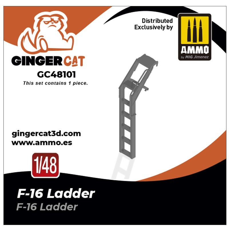 GINGER CAT 48101 1/48 F-16 Ladder 3d print part