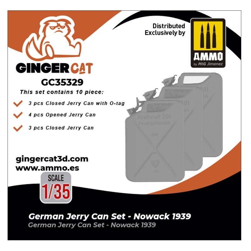 GINGER CAT 35329 1/35 German Jerry Can Set - Nowack 1939 3d print parts